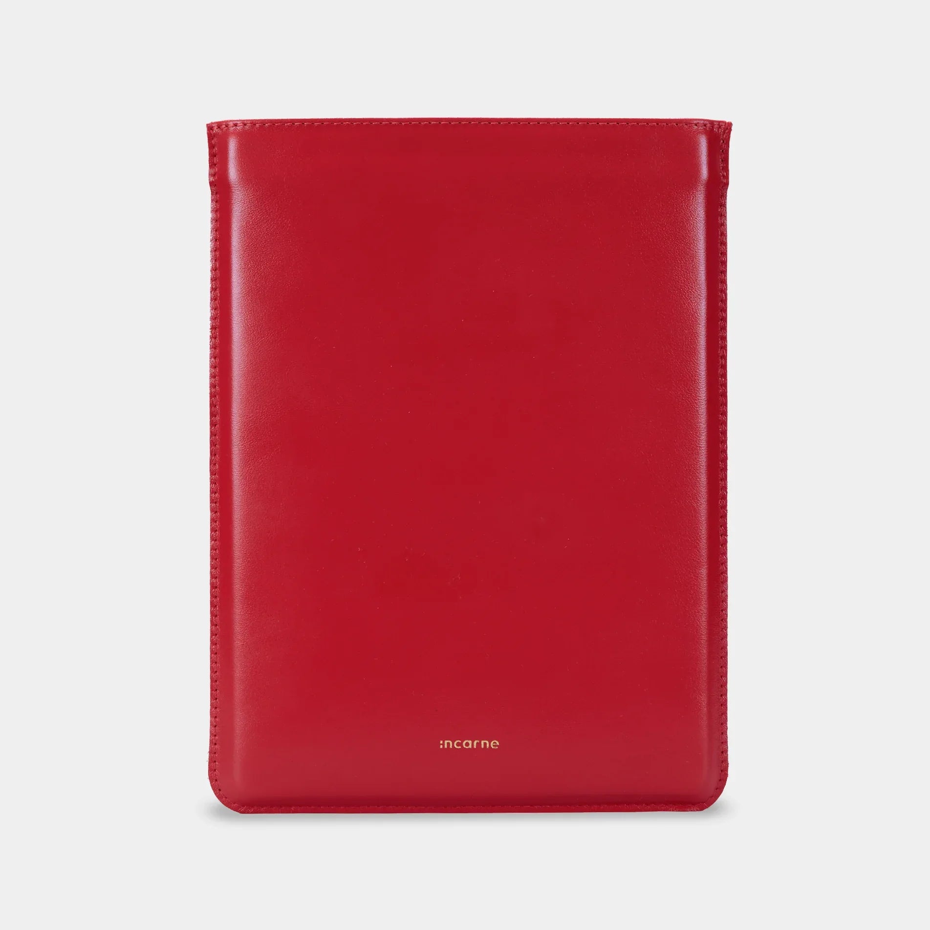 Червоний шкіряний чохол ClineUp для MacBook та ультратонкий кардхолдер Minimal у мінімалістичному виконанні