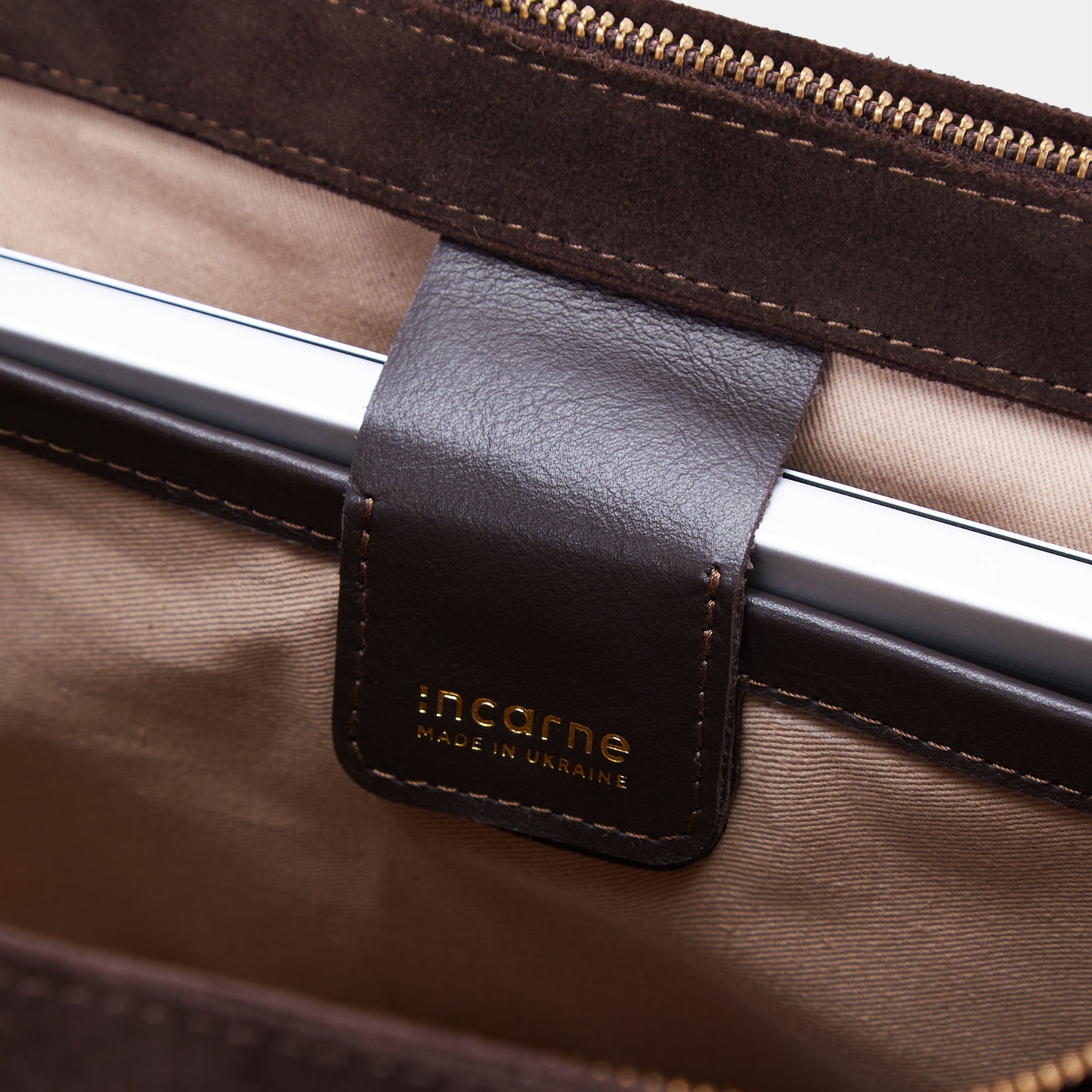 Сумка Emeli, коричневая (велюр)