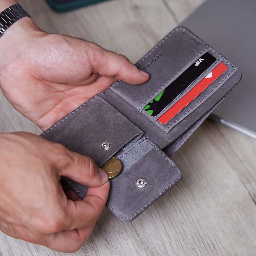 Гаманець «Міні Джек» Mini Jack з RFID-захистом із натуральної вінтажної шкіри