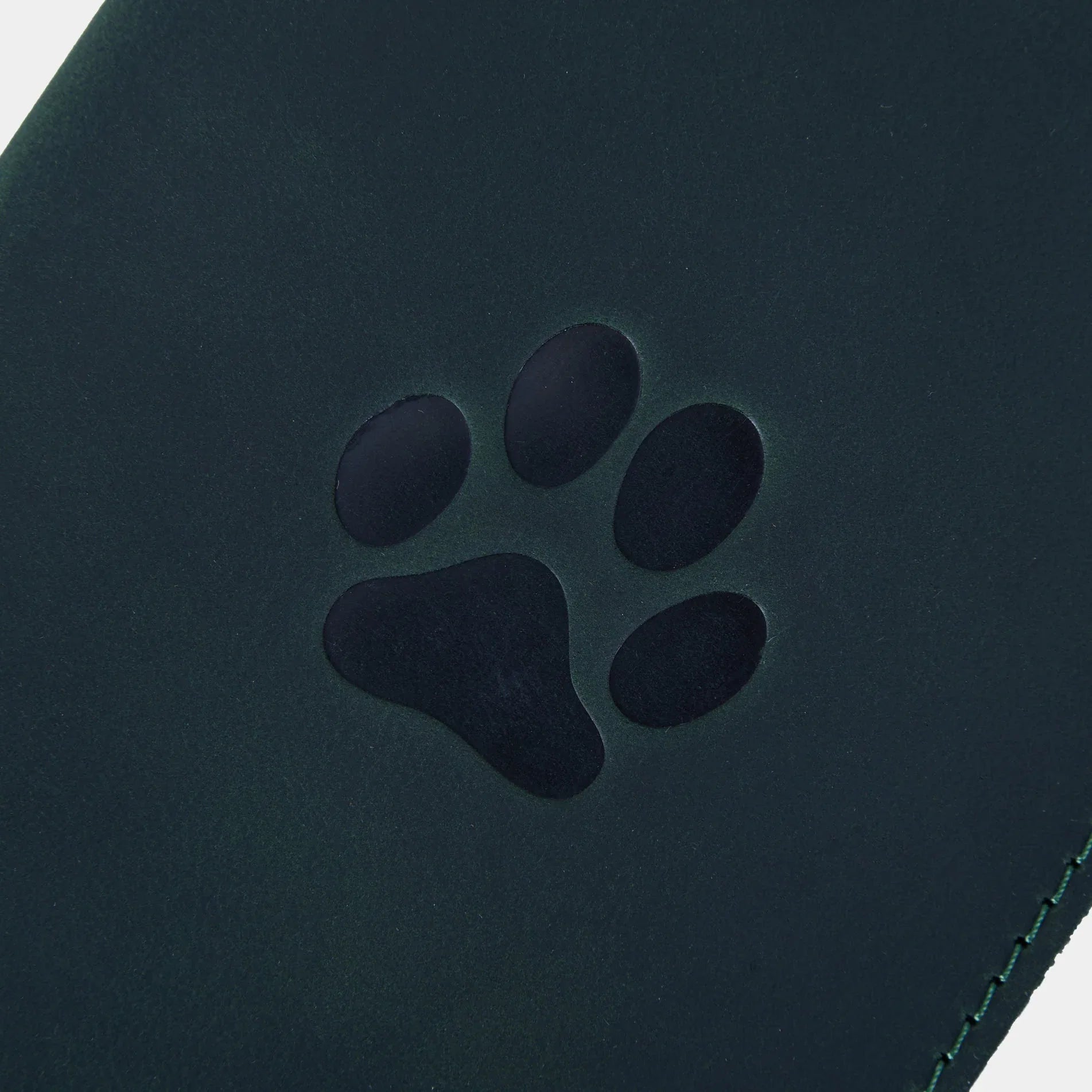 Відкрита шкіряна обкладинка Paw для ветпаспорта, щільні внутрішні кишені надійно утримують документ