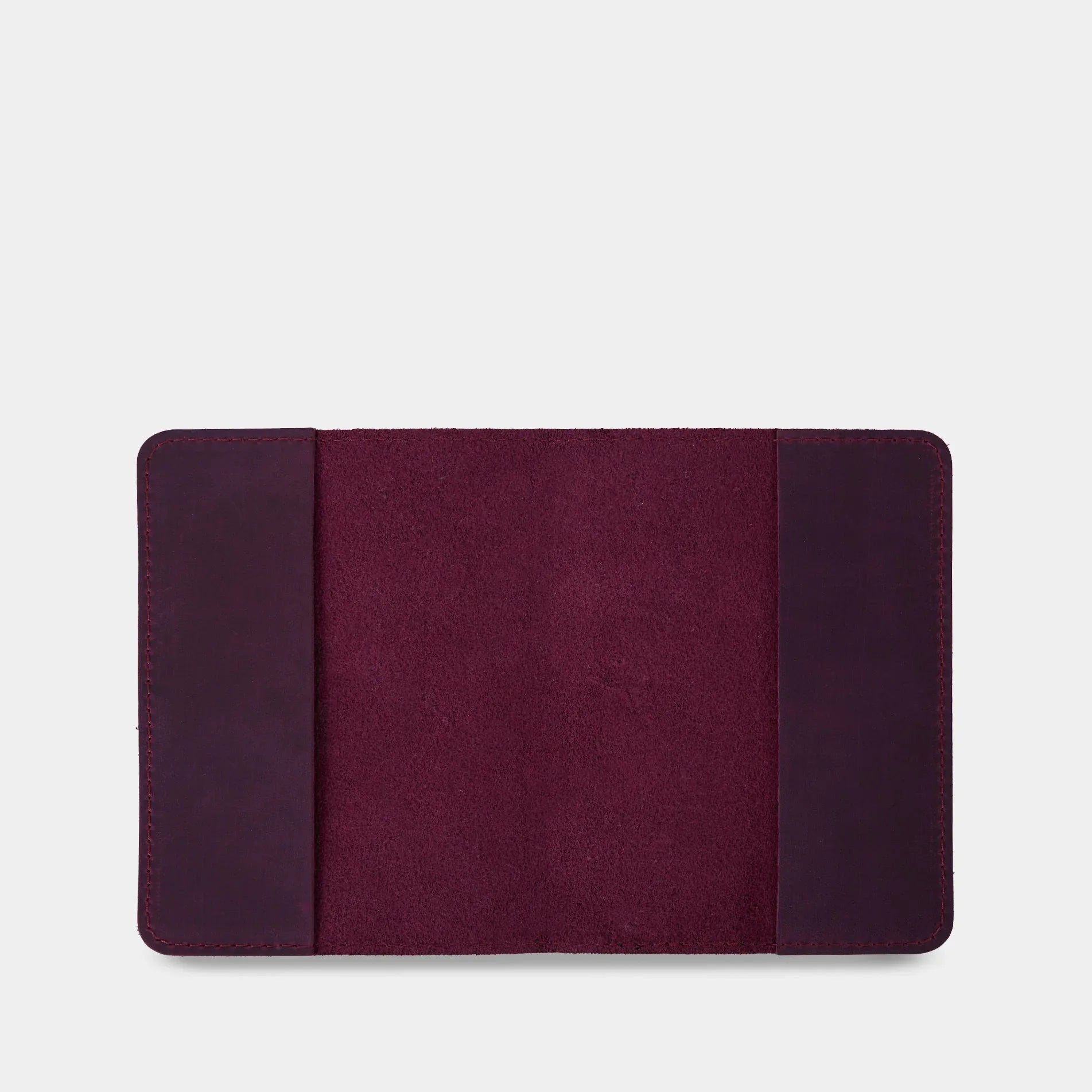 Відкрита обкладинка для паспорта Bali з гладкої бордової шкіри, тонкий лаконічний чохол для подорожей