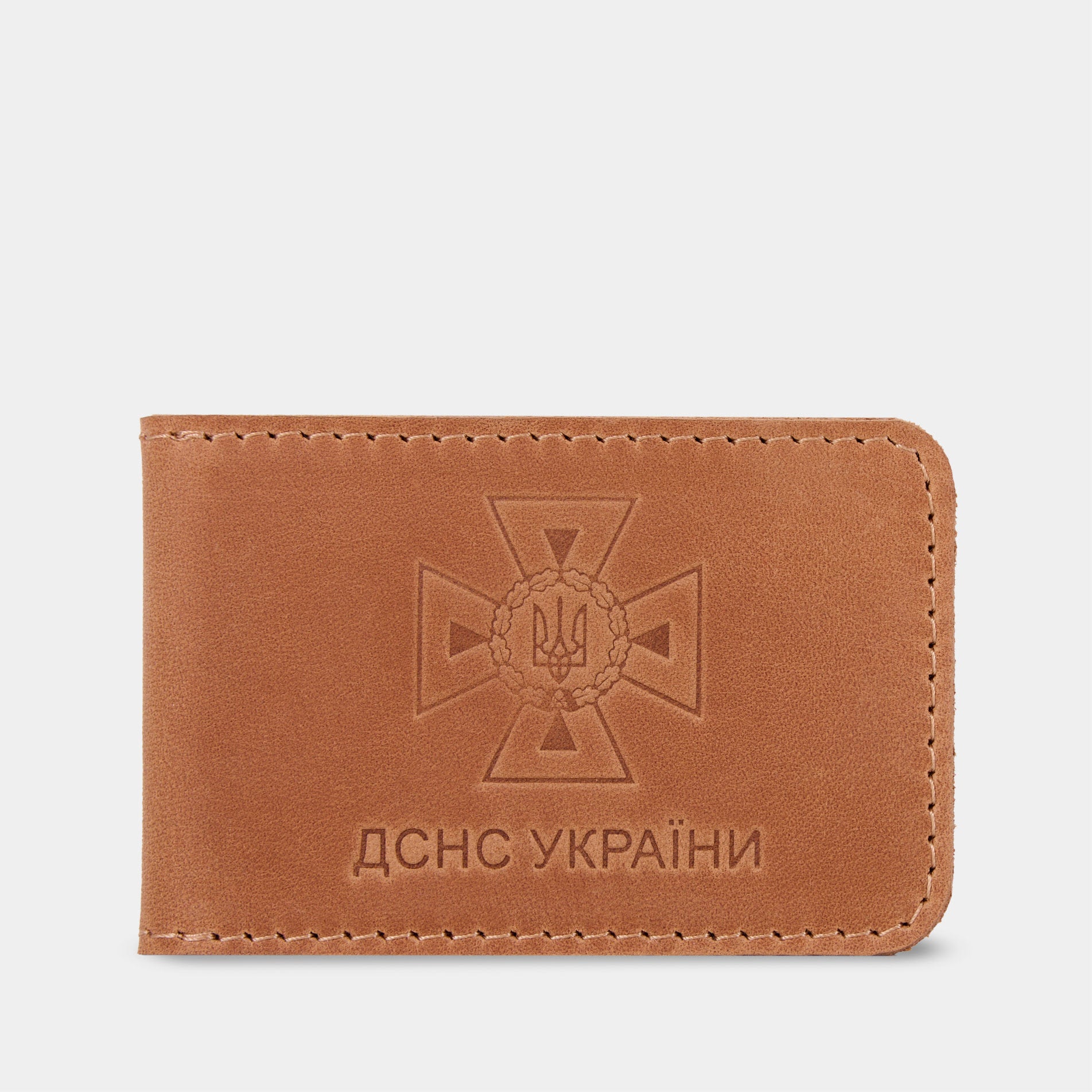Обкладинка для посвідчення ДСНС, коньяк (вінтажний)