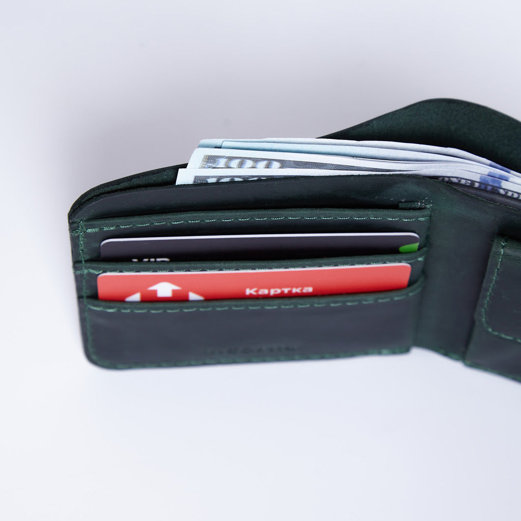 Гаманець «Міні Джек» Mini Jack з RFID-захистом із натуральної вінтажної шкіри