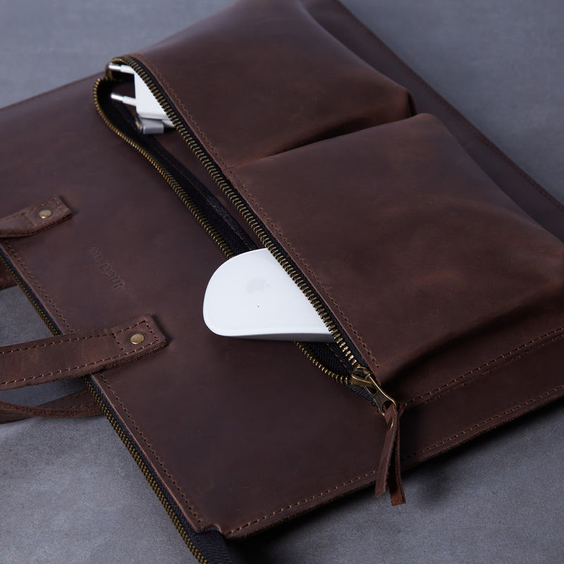 Шкіряна сумка-чохол для MacBook «Брейв» Brave