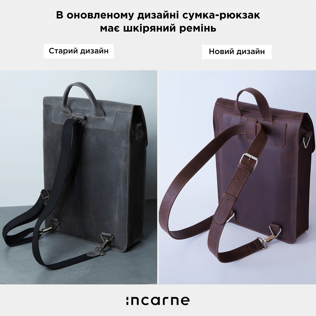 Сумка-трансформер Brit, коньяк (вінтажний)