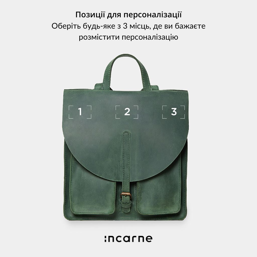 Рюкзак Circles, зелений (вінтажний)