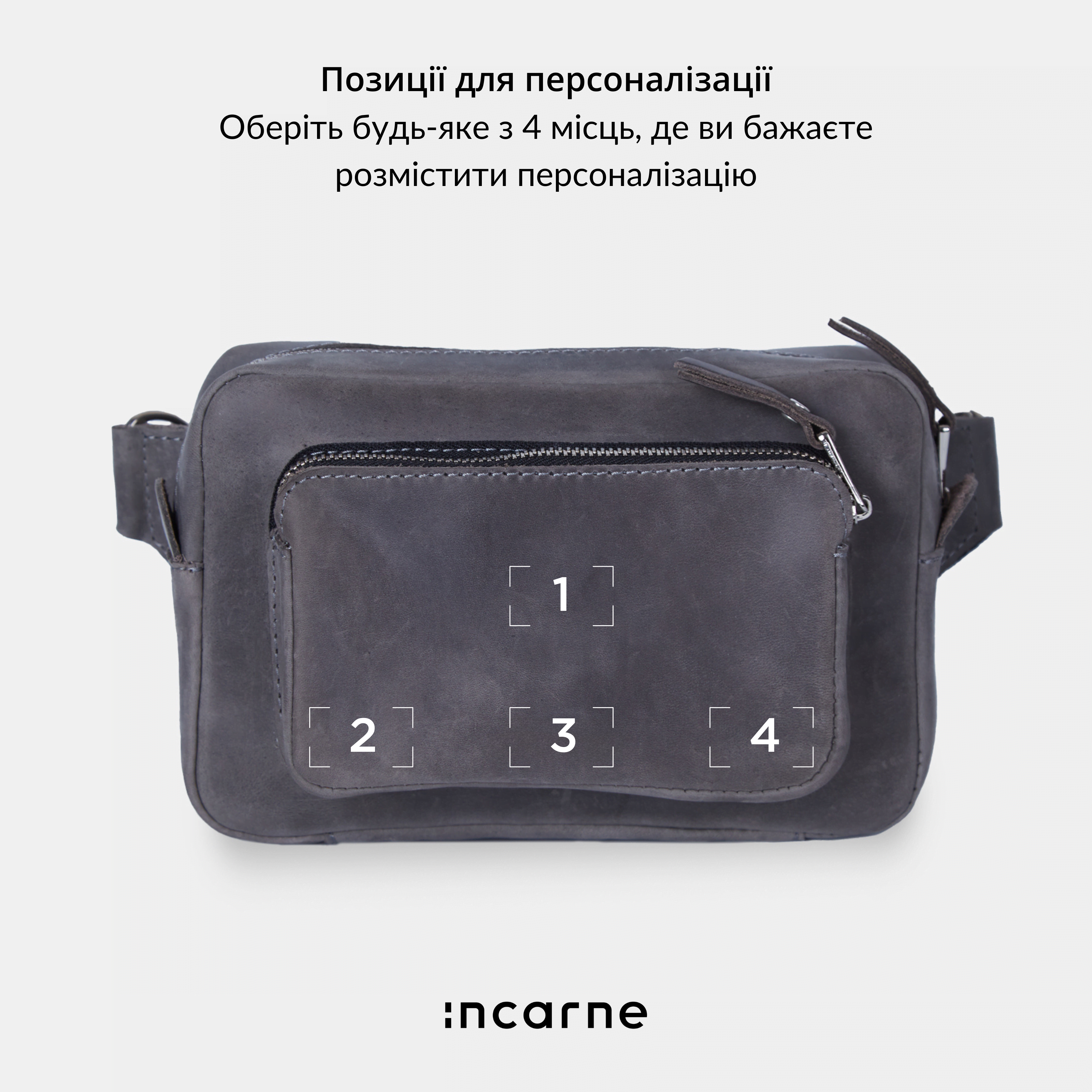 Поясна сумка Couple, сірий (вінтажний)