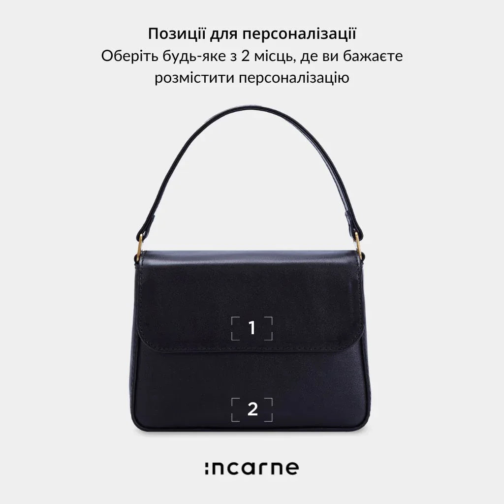 Чорна жіноча сумка Fancy INCARNE 3 в 1 клатч, кросбоді та сумка на плече
