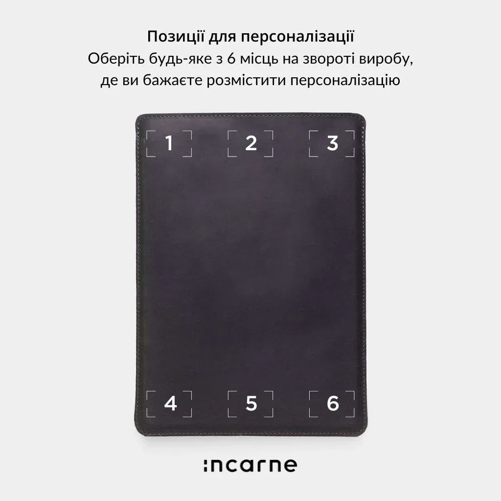 Шкіряний чохол Free Port Plus на MacBook 13 і 14 дюймів з підкладкою, сірий вінтаж, бренд INCARNE