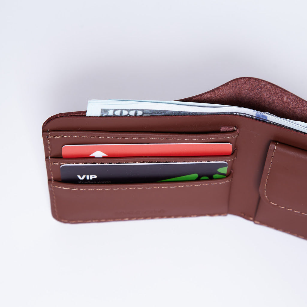 Гаманець «Міні Джек» Mini Jack з RFID-захистом із натуральної класичної шкіри