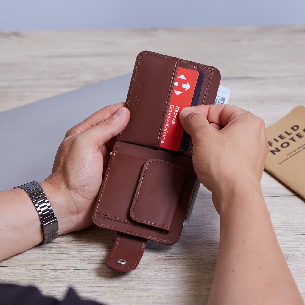 Гаманець «Міні Джек» Mini Jack з RFID-захистом із натуральної класичної шкіри