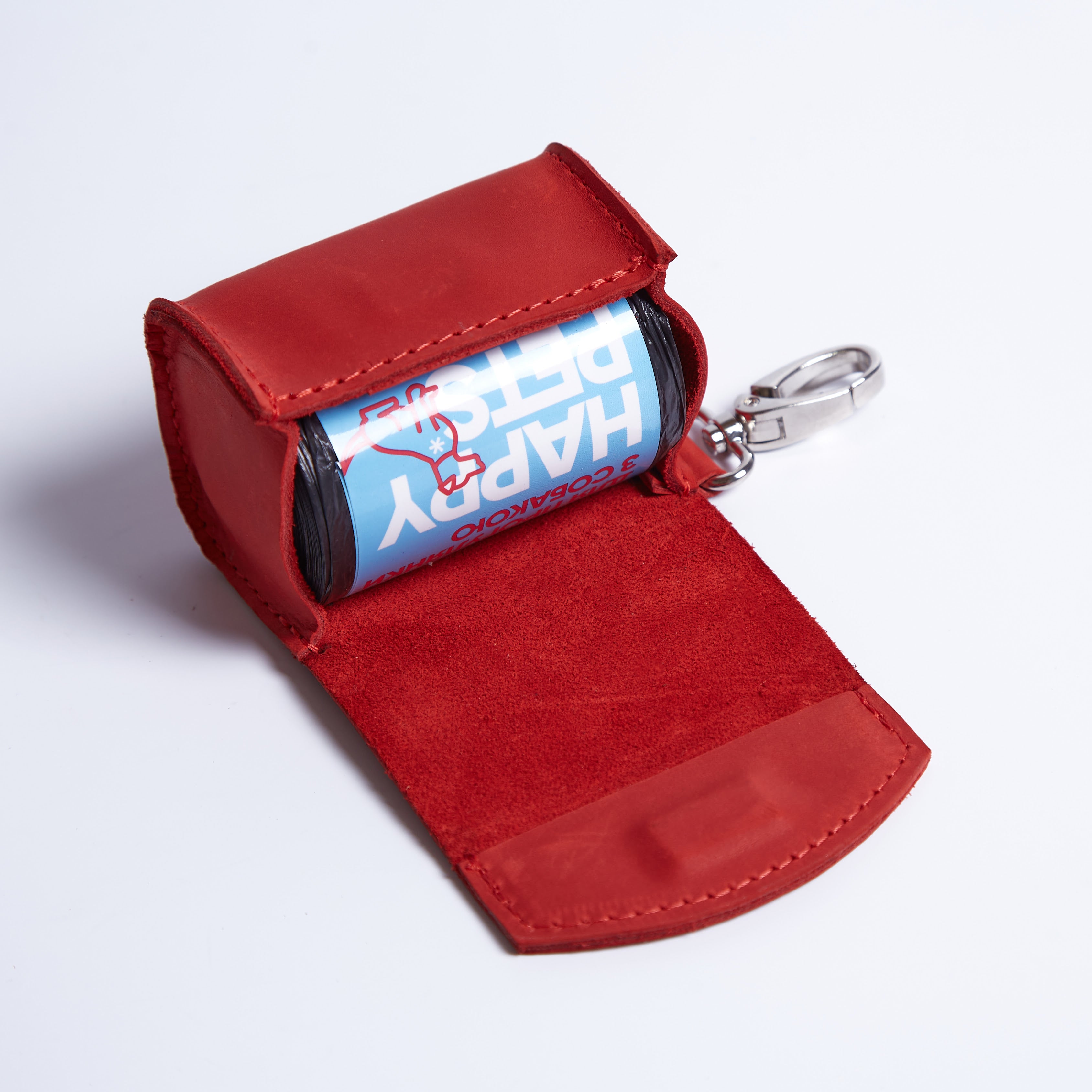 Сумка-брелок для гігієнічних пакетів для вигулу собак Easy Walk, червоний (вінтажний)