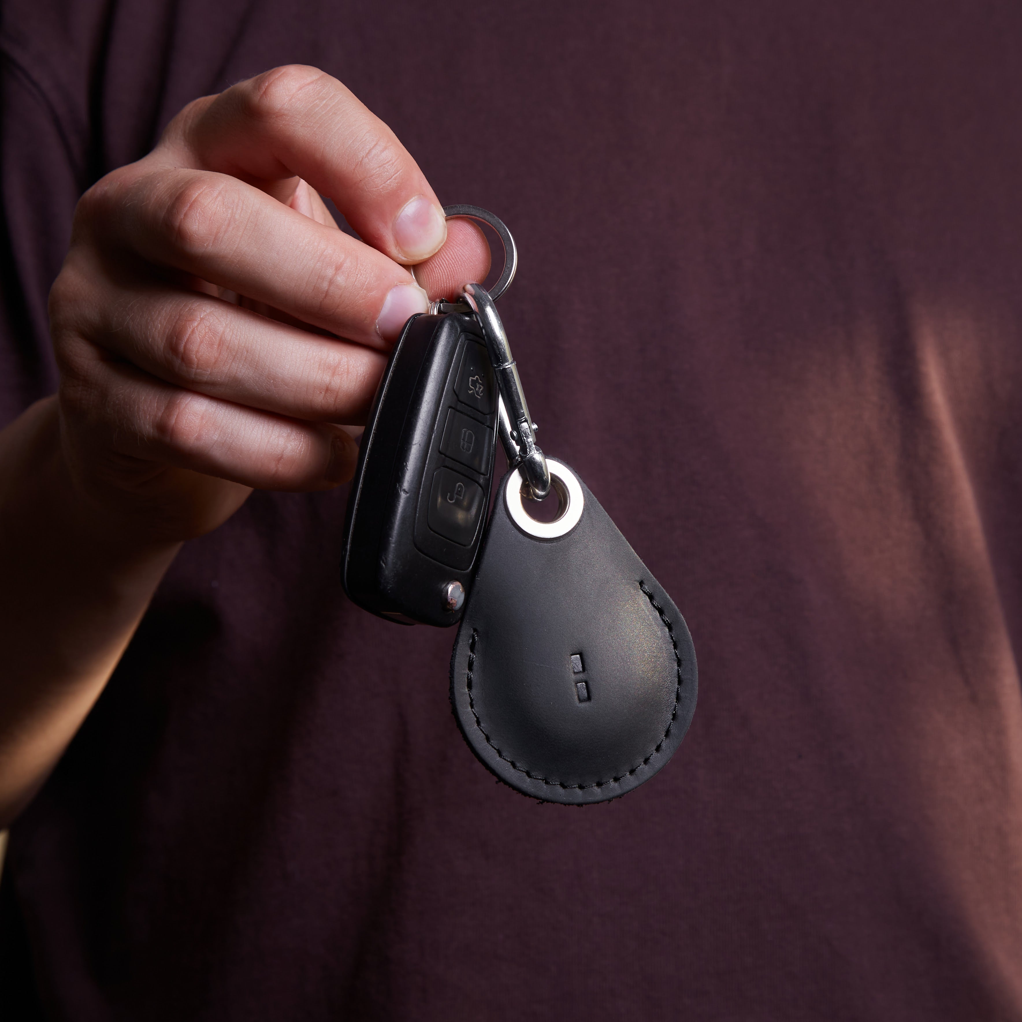 Чохол для AirTag Key Tag, чорний (вінтажний)