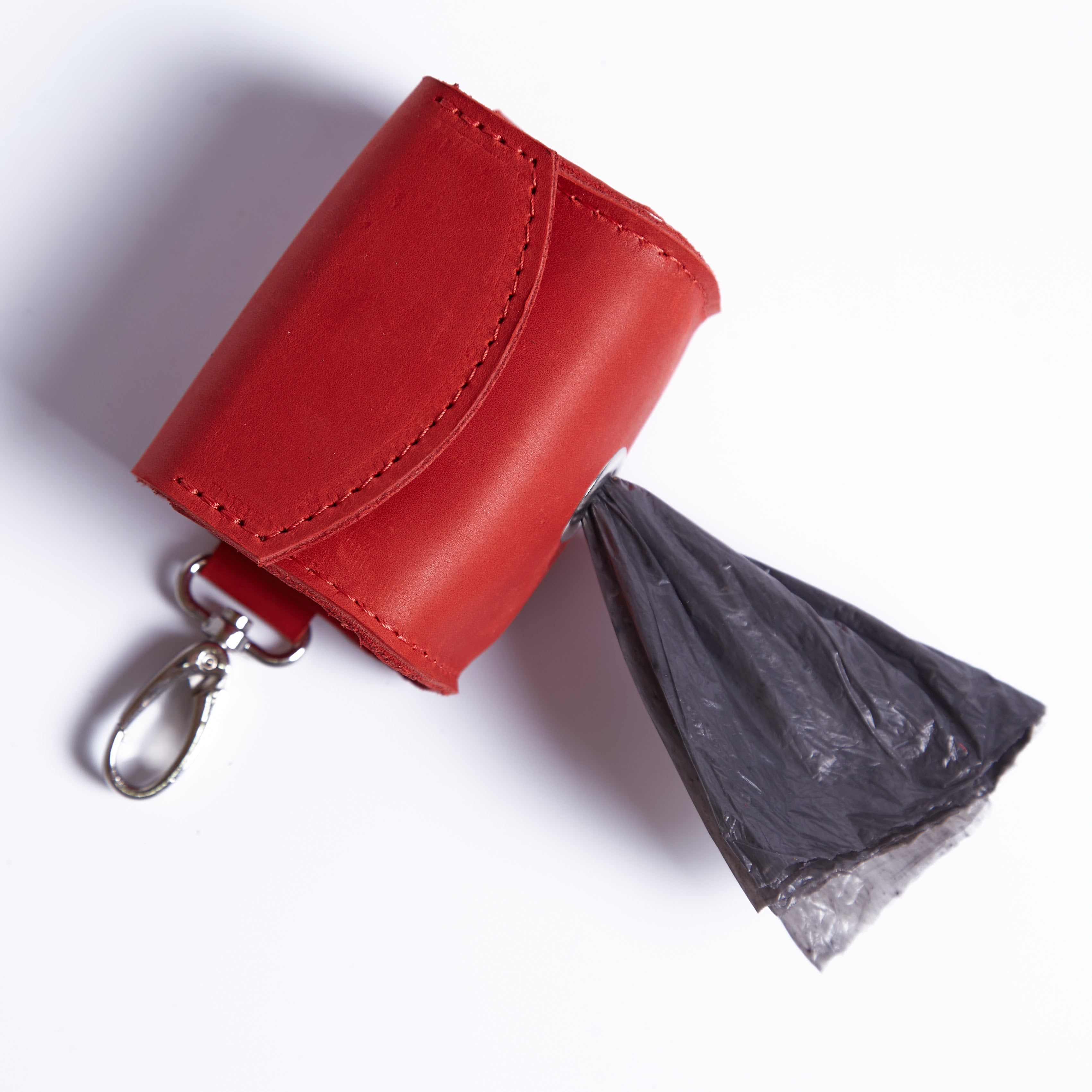 Сумка-брелок для гігієнічних пакетів для вигулу собак Easy Walk, червоний (вінтажний)