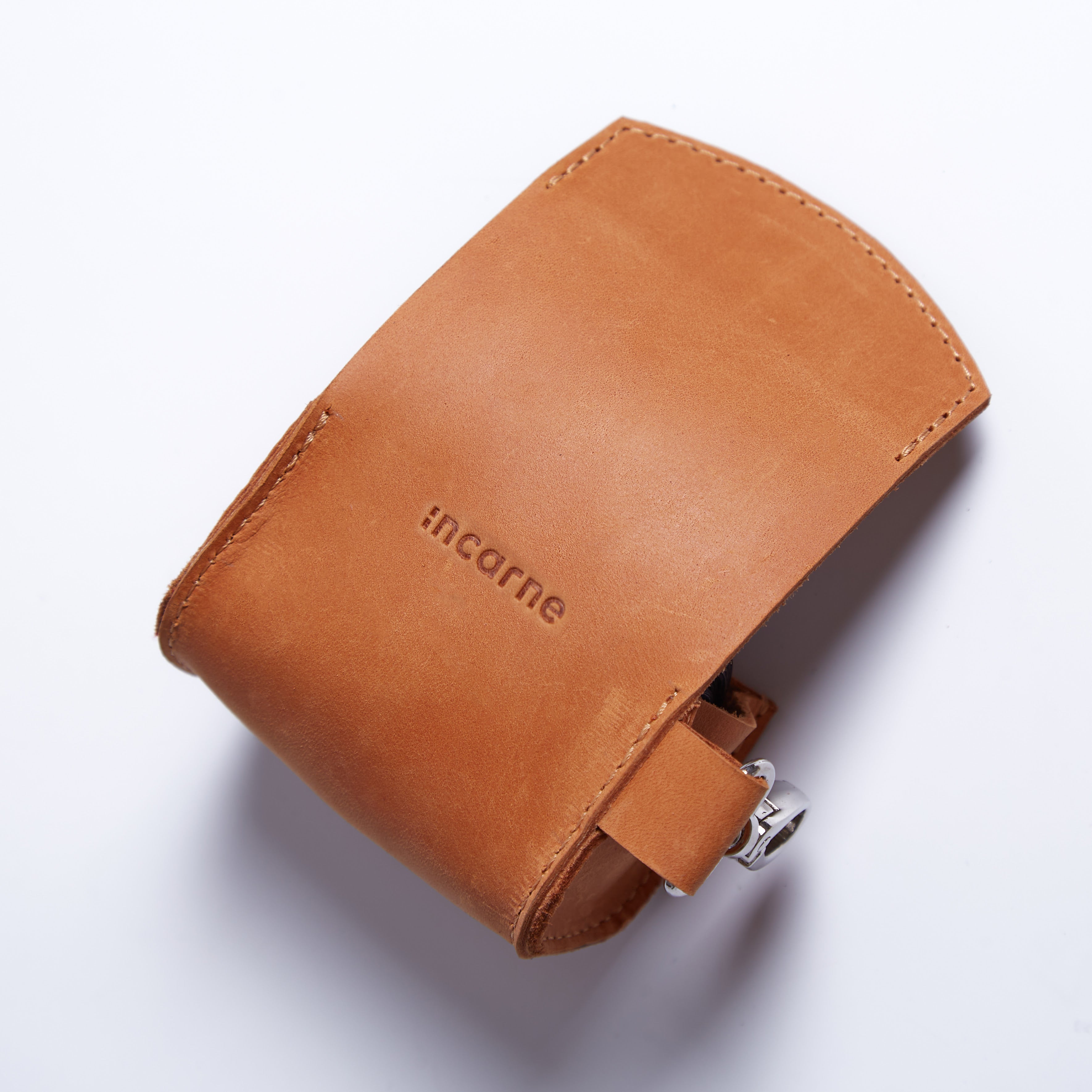 Сумка-брелок для гігієнічних пакетів для вигулу собак Easy Walk, коньяк (вінтажний)