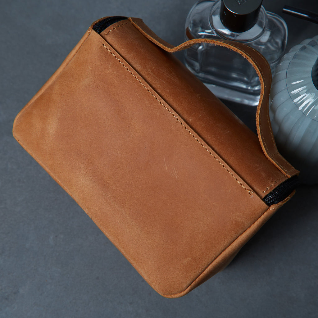 Косметичка Timeless Small, коньяк (вінтажний)