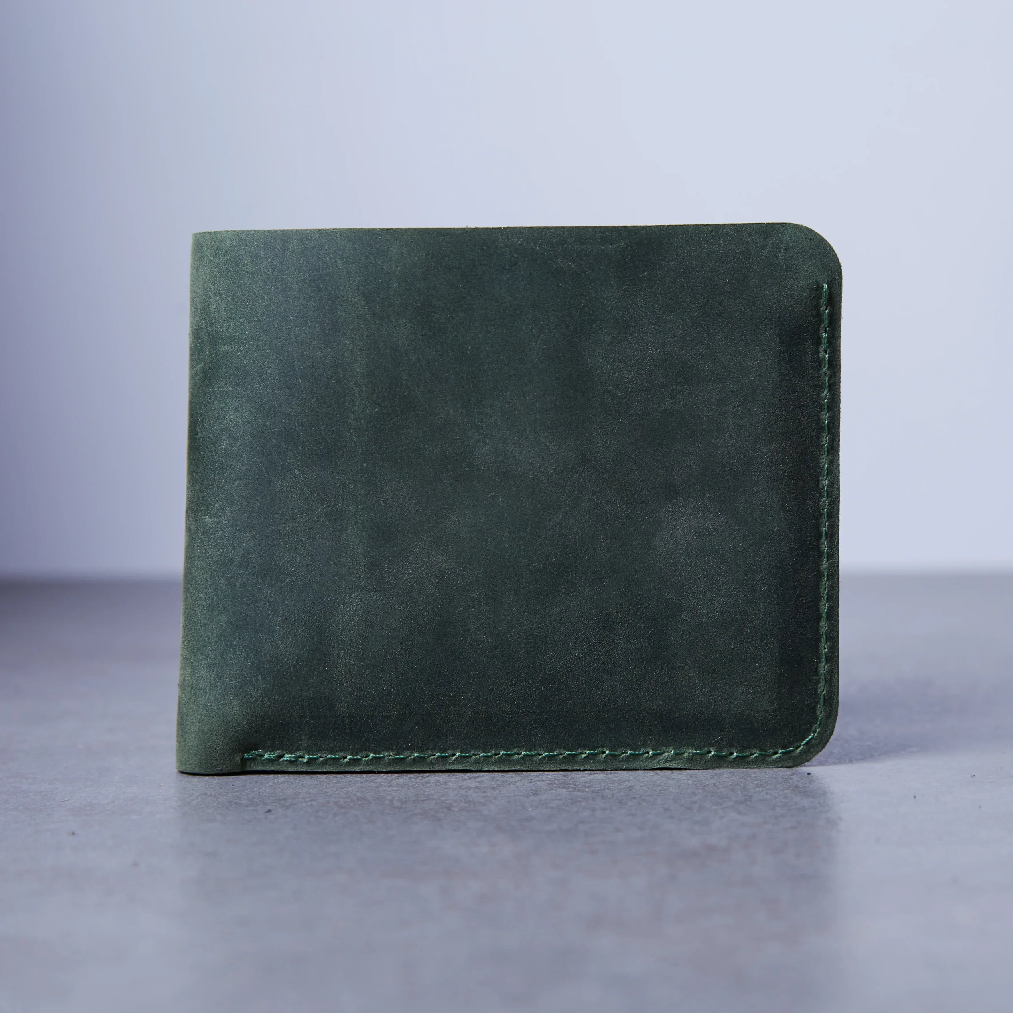 Тонкий зелений гаманець Jack з натуральної шкіри, елегантний аксесуар для офісу та повсякденного класичного стилю