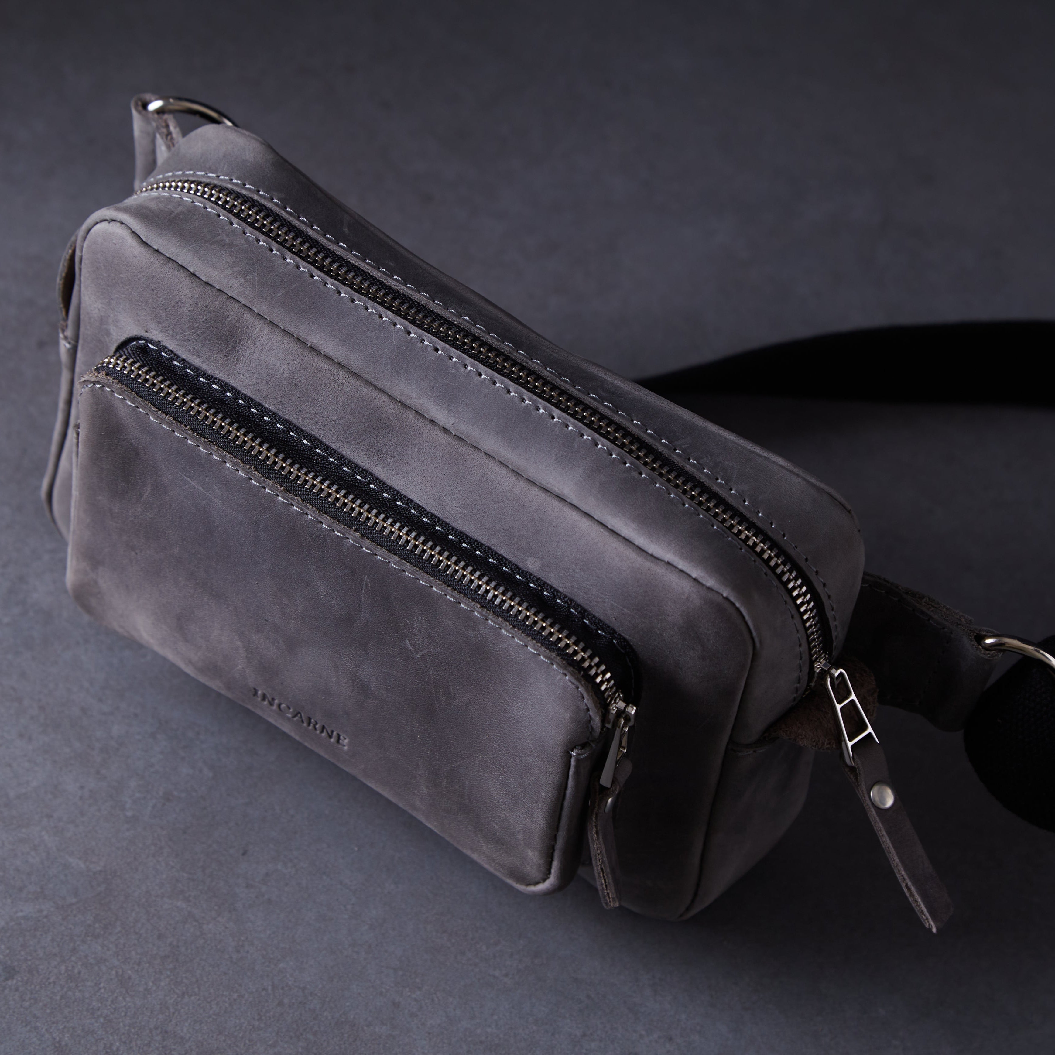 Поясна сумка Couple, сірий (вінтажний)