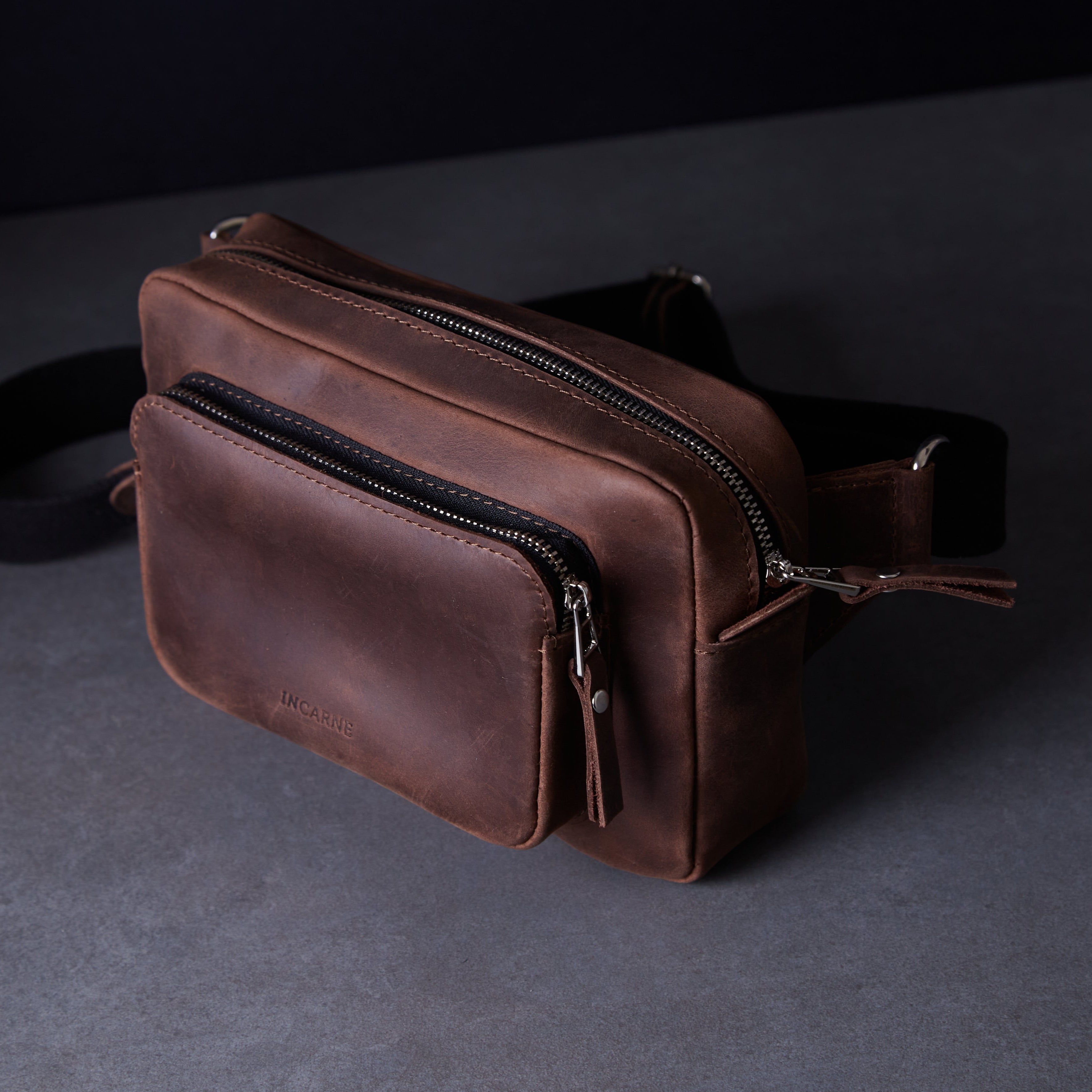 Поясна сумка Couple, коричневий (вінтажний)