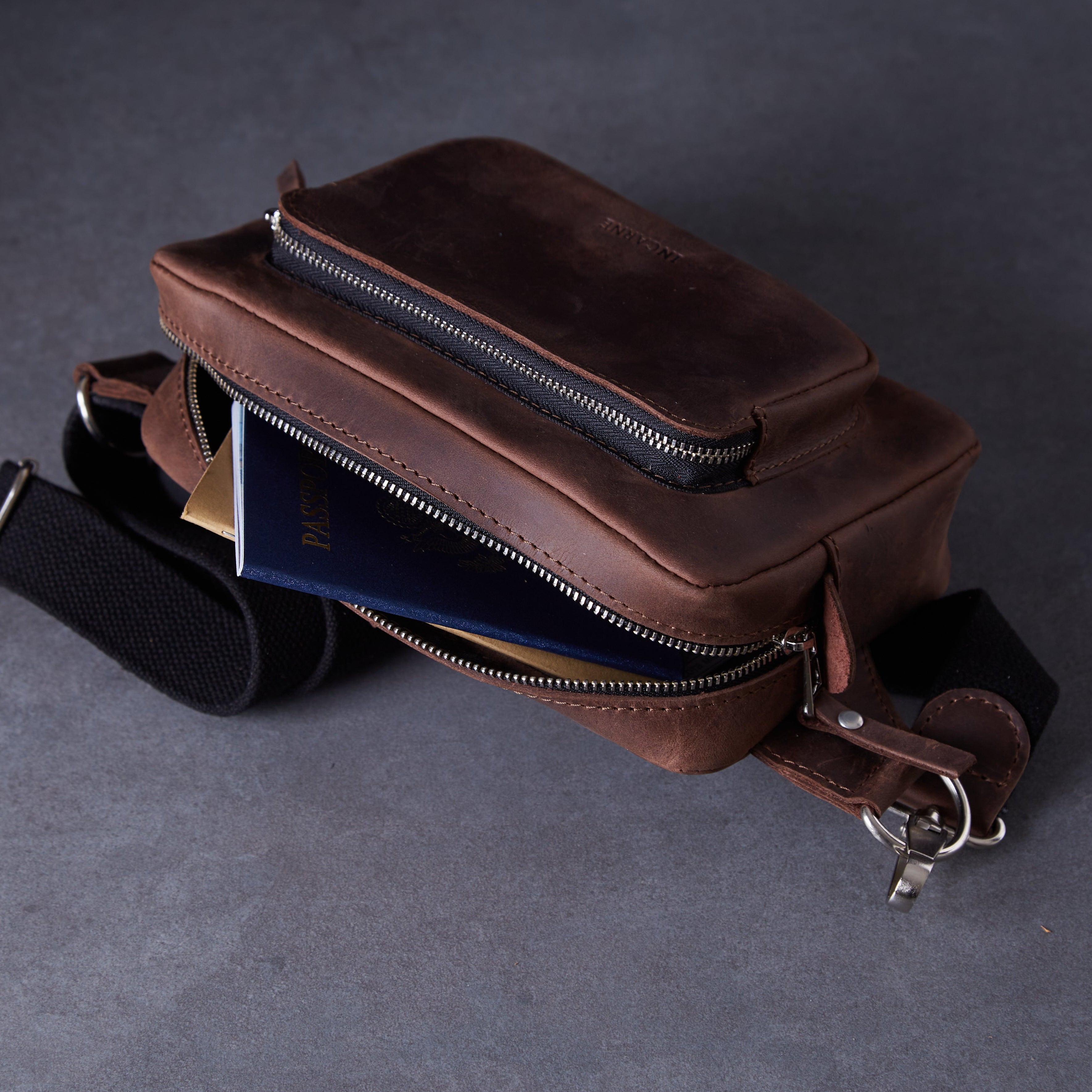 Поясна сумка Couple, коричневий (вінтажний)