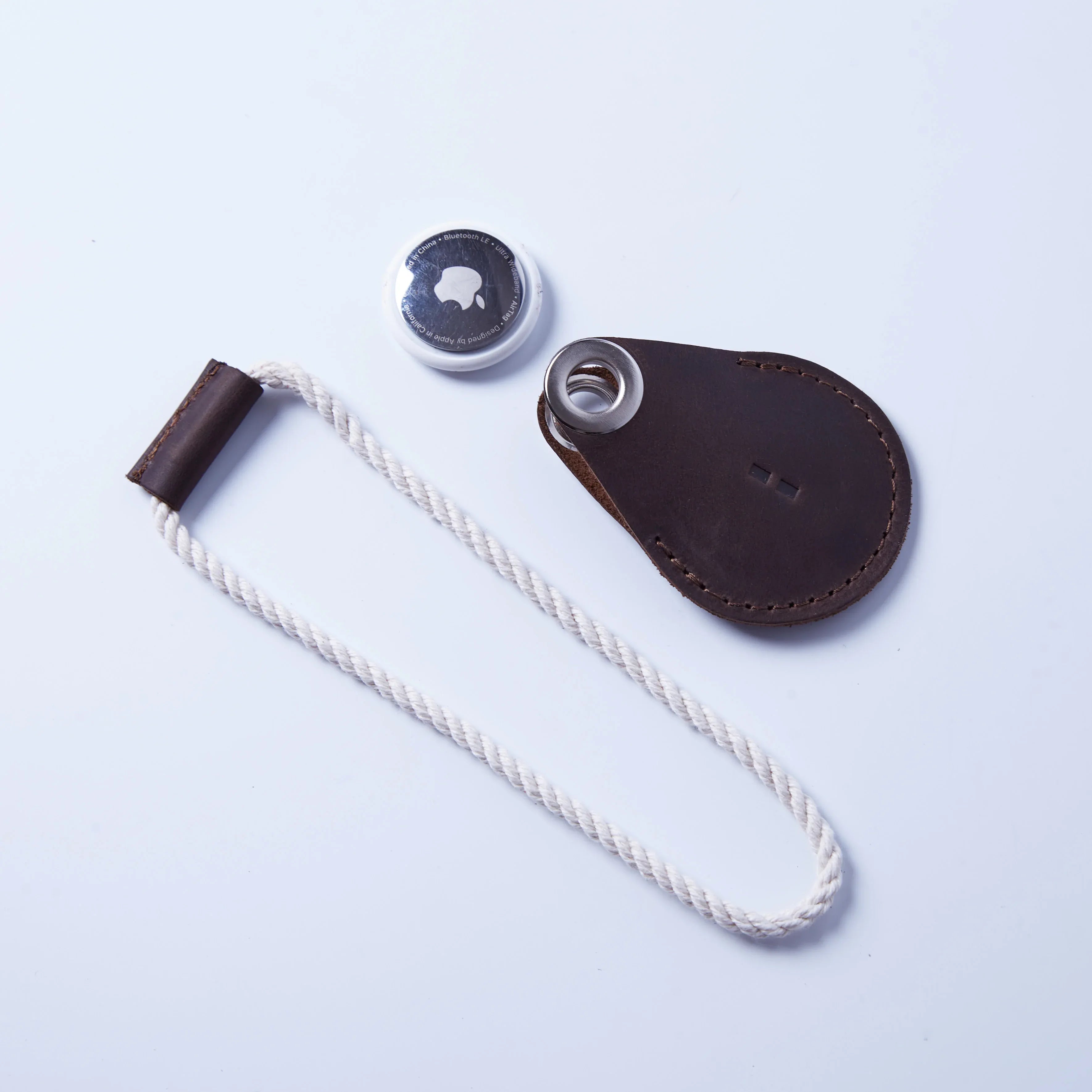 Чохол Air Holder з натуральної шкіри, щільна фіксація AirTag та надійне металеве кільце