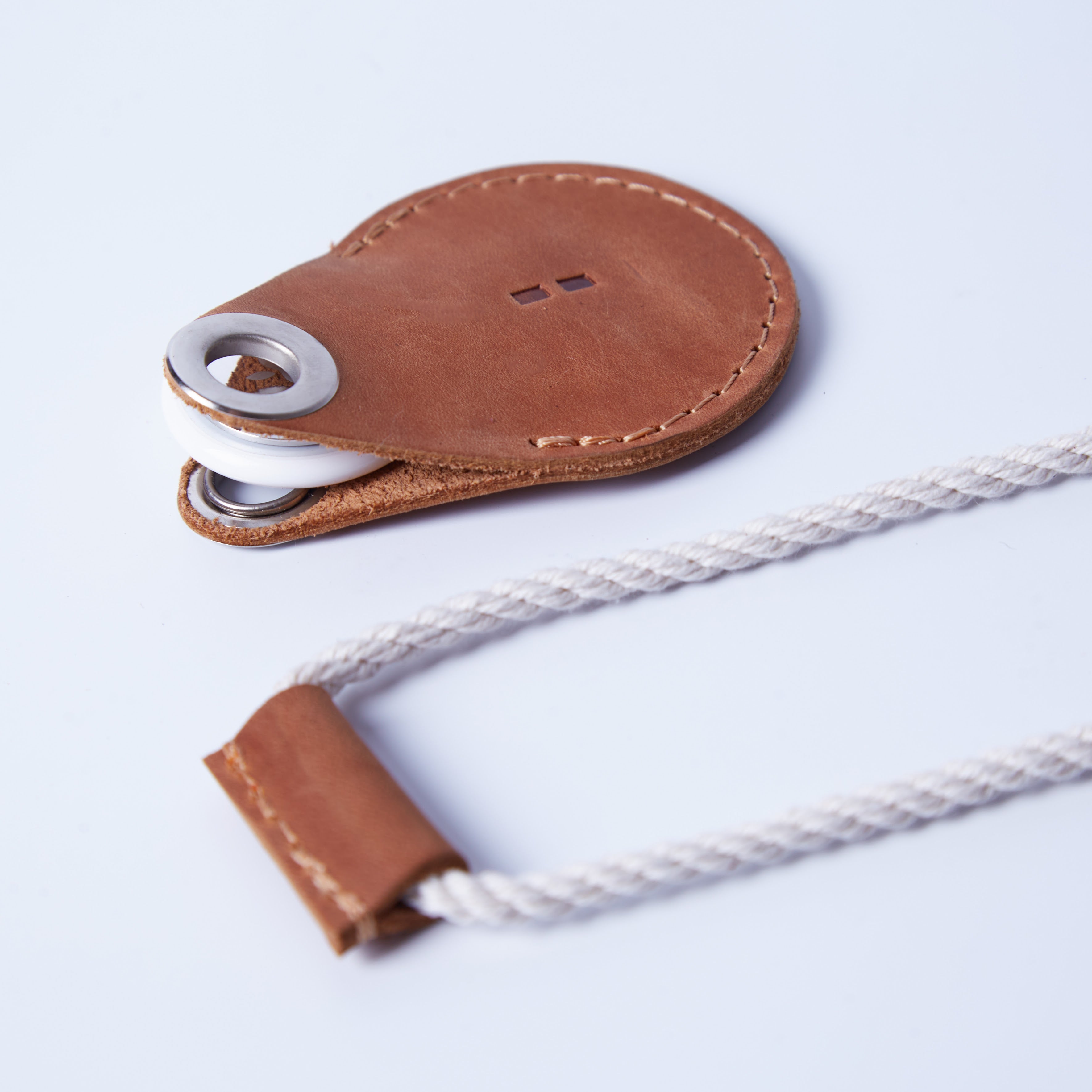 Чохол для AirTag Air Holder, коньяк (вінтажний)