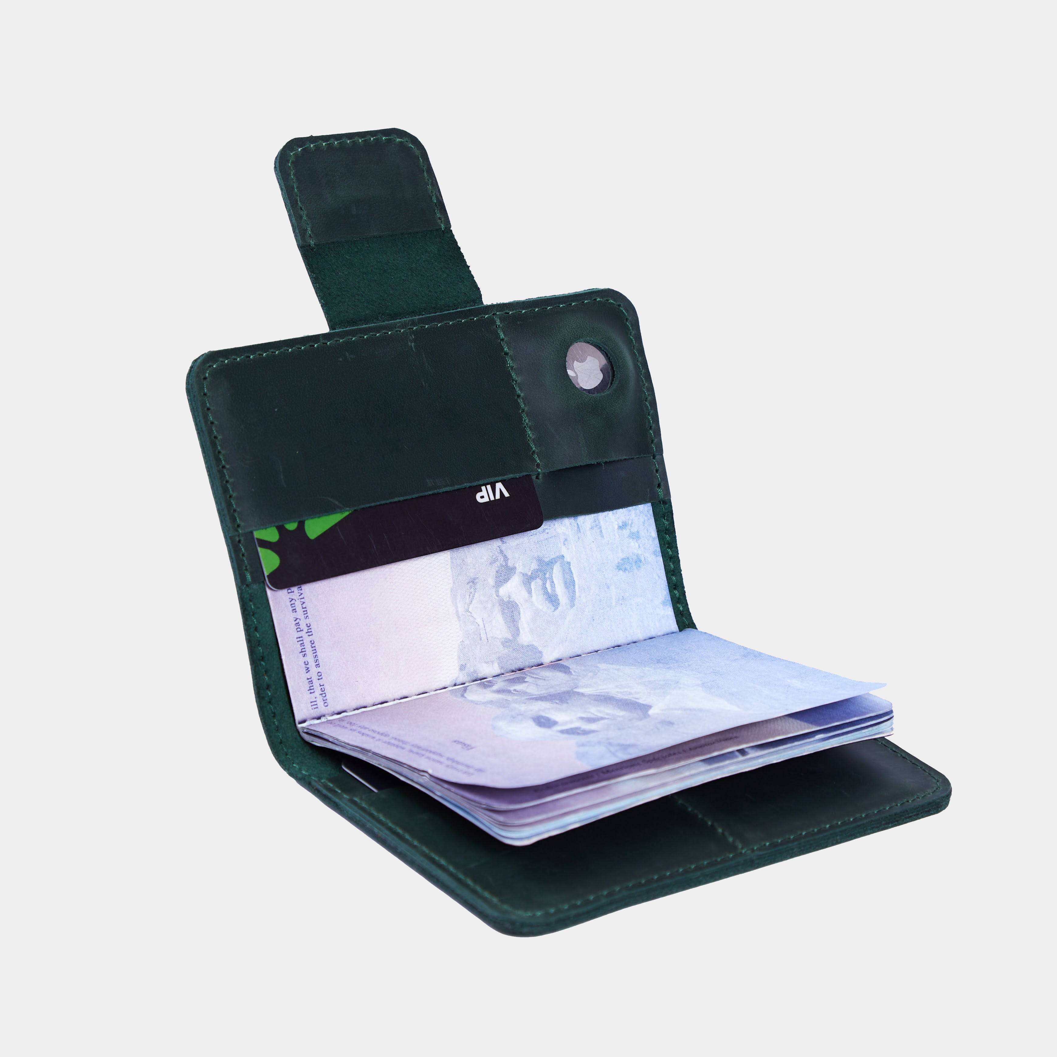 Обкладинка на паспорт Smart Journey, зелений (вінтажний)