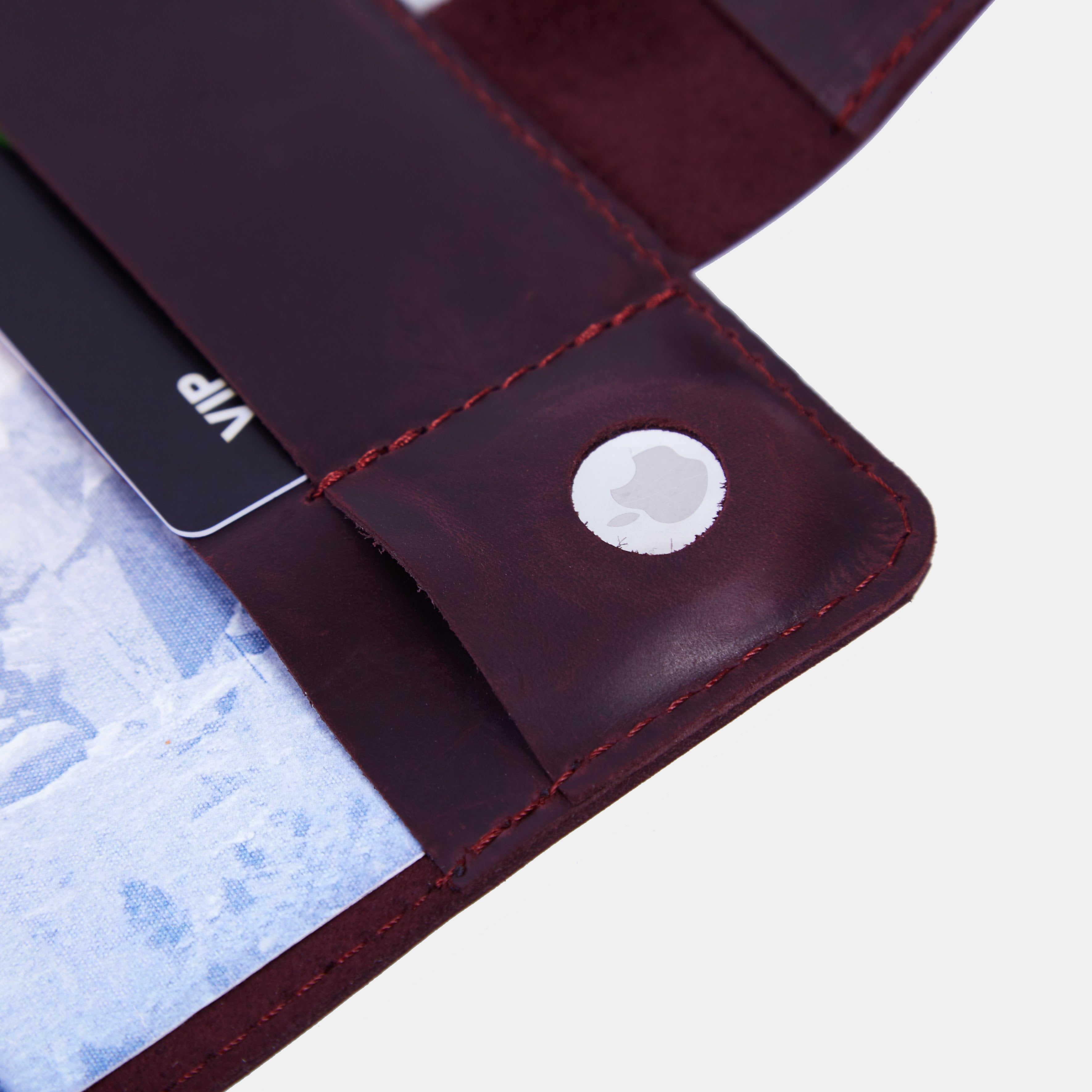 Обкладинка на паспорт Smart Journey, бордо (вінтажний)