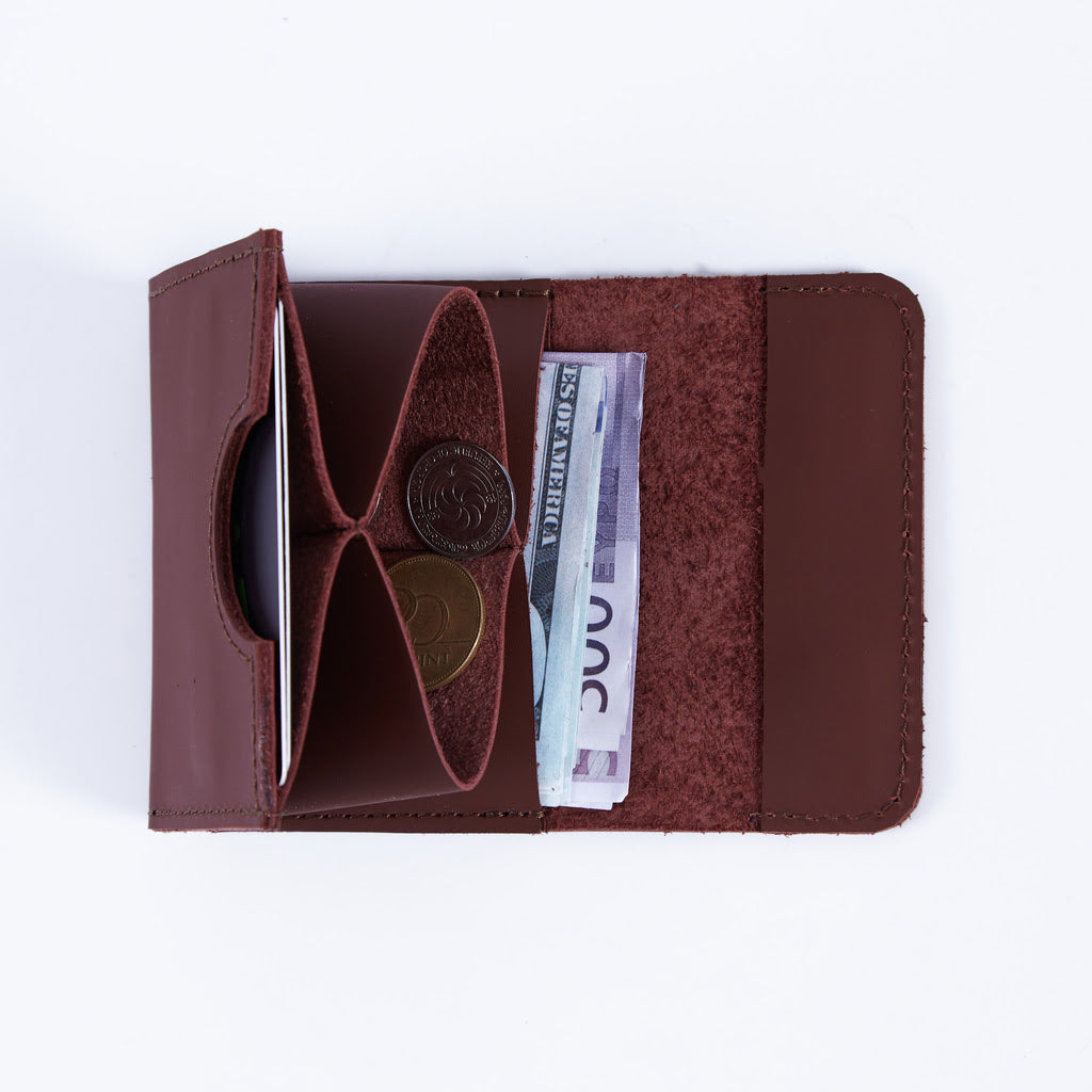 Компактний гаманець із RFID-захистом із класичної шкіри «Лін» Lean