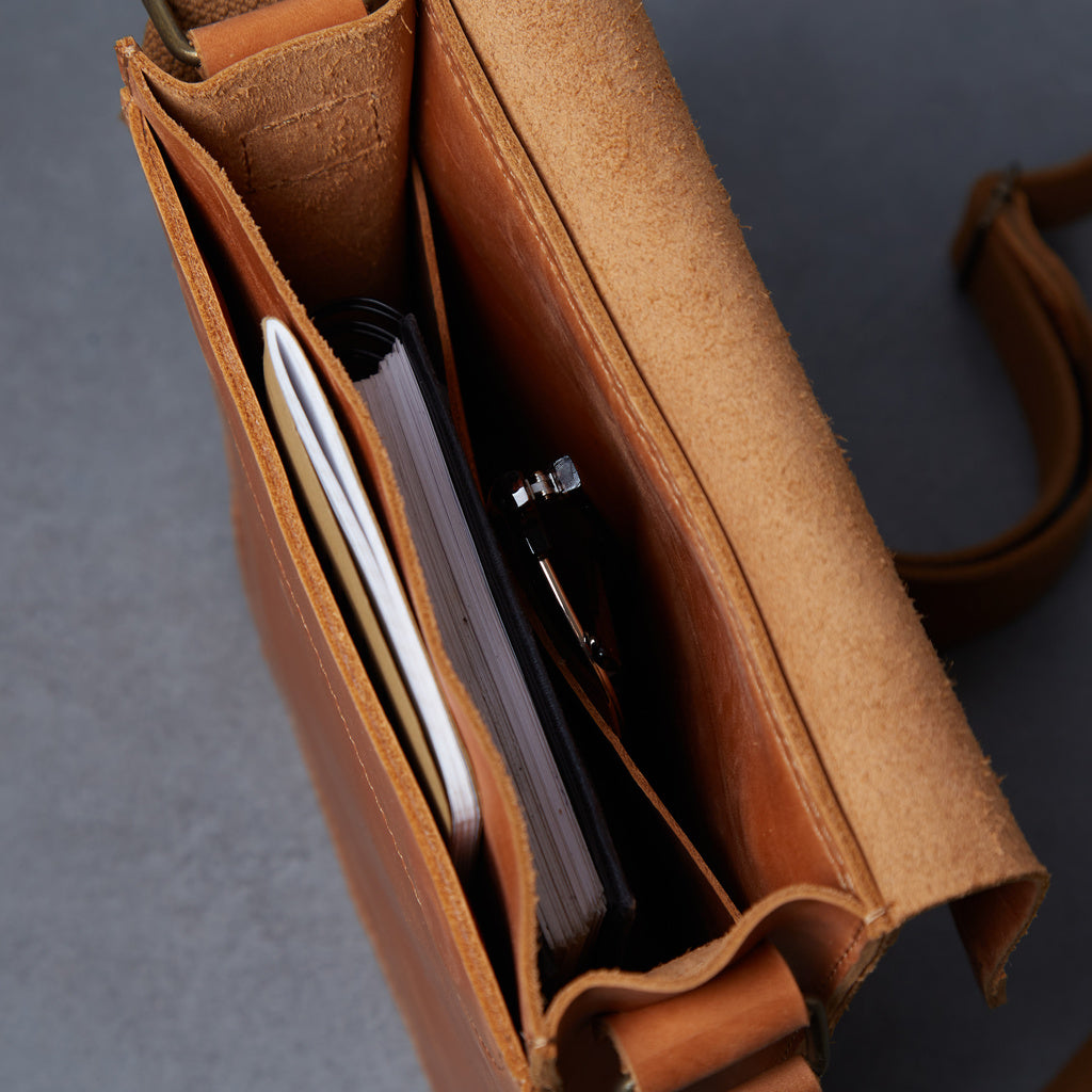 Мужская сумка Porter, коньяк (винтажный)