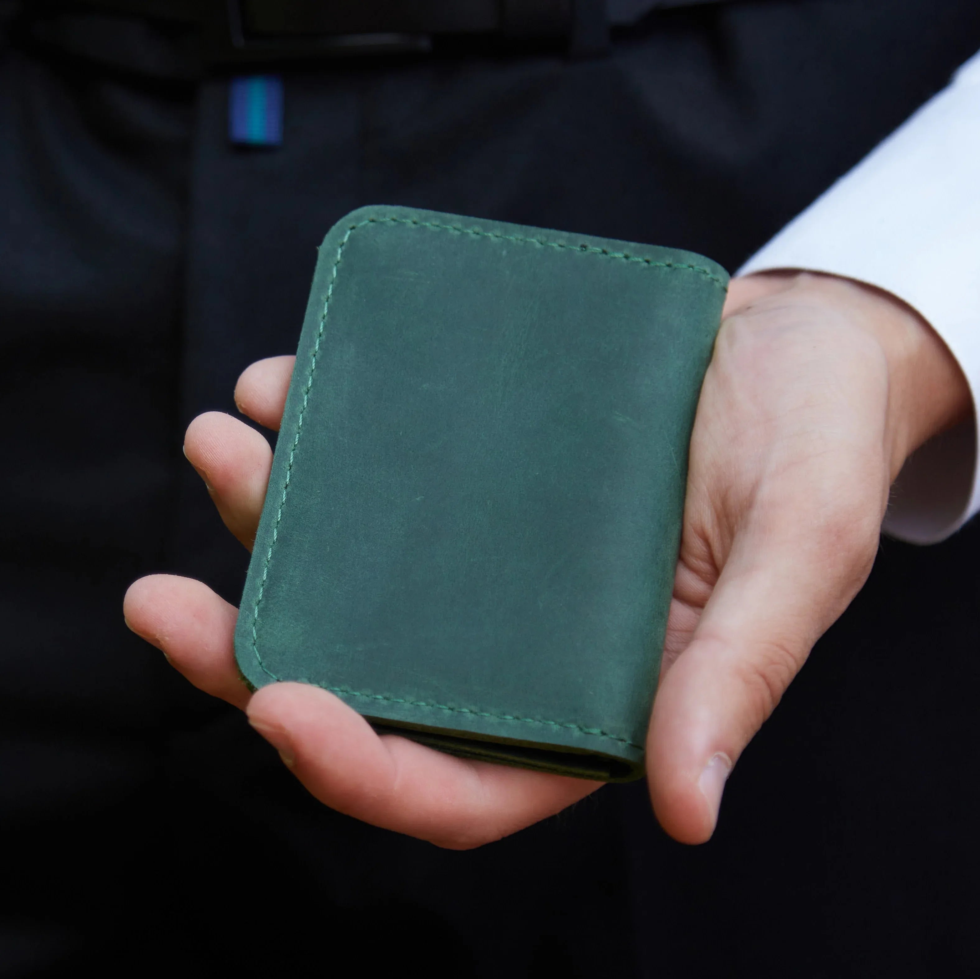 Компактна обкладинка для водійського посвідчення та паспорта з натуральної вінтажної шкіри, захист документів щодня