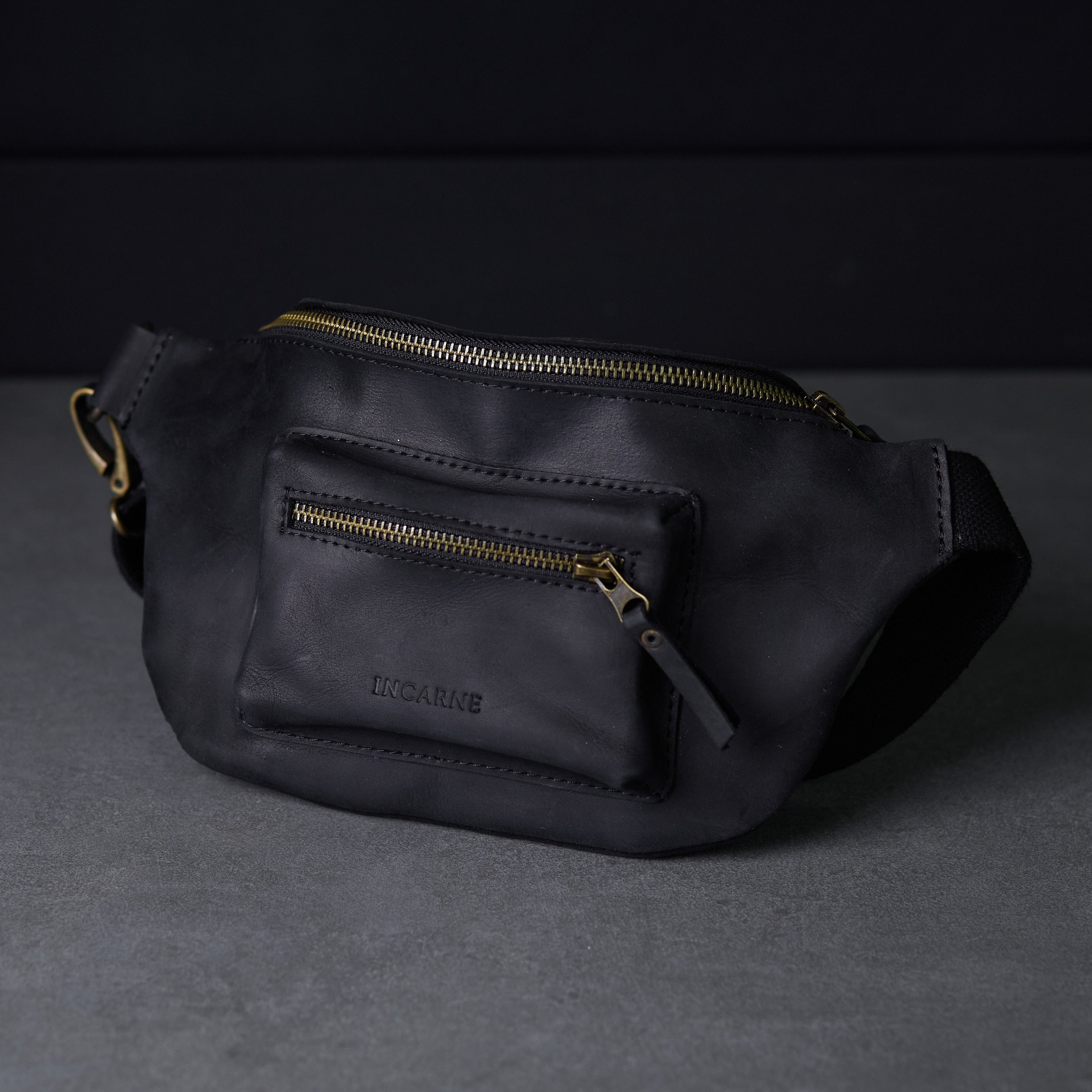 Поясна сумка Beltee, чорний (вінтажний)