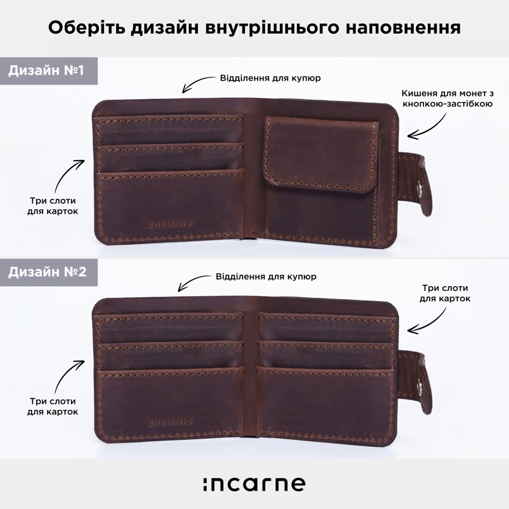 Гаманець «Міні Джек» Mini Jack з RFID-захистом із натуральної вінтажної шкіри