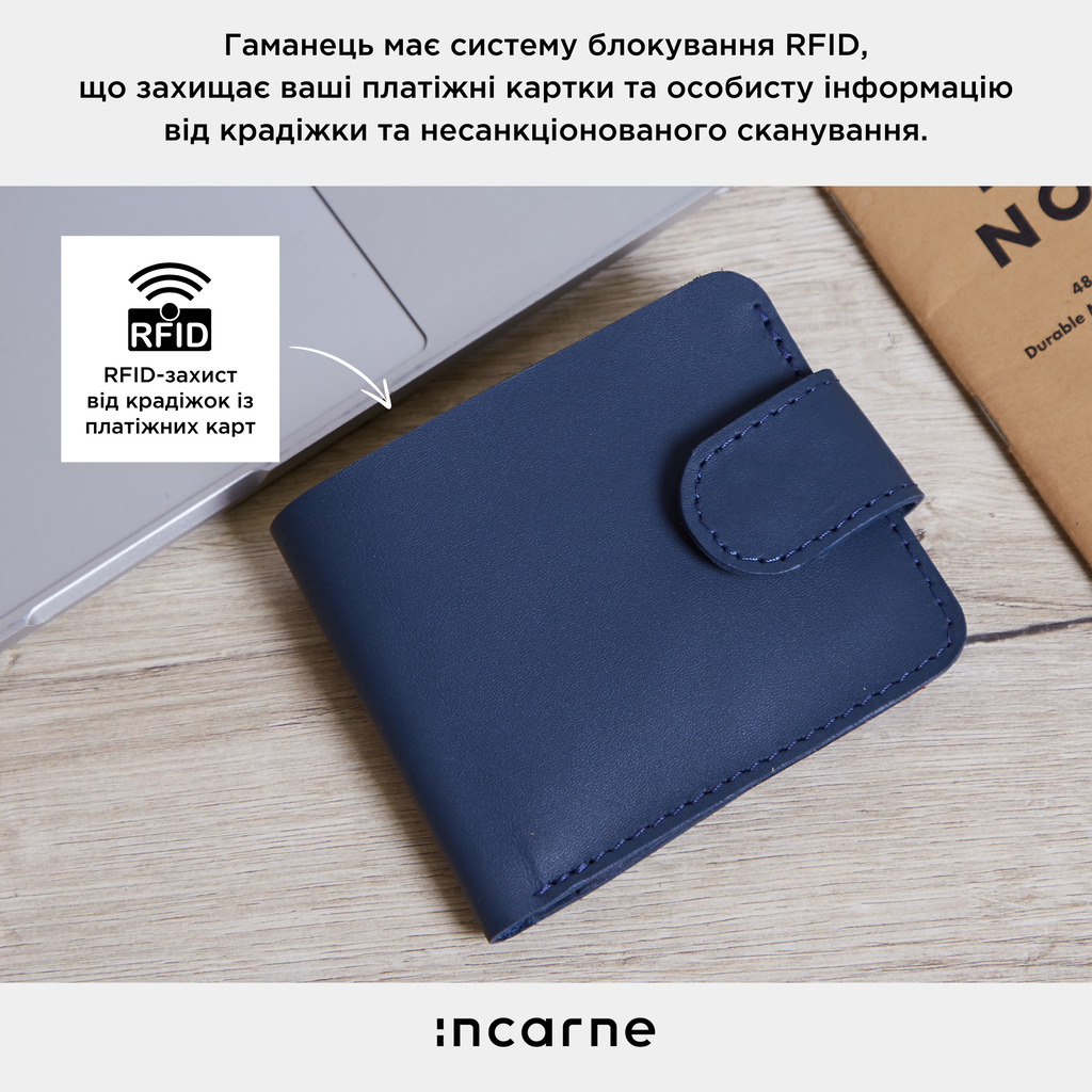 Гаманець «Міні Джек» Mini Jack з RFID-захистом із натуральної класичної шкіри
