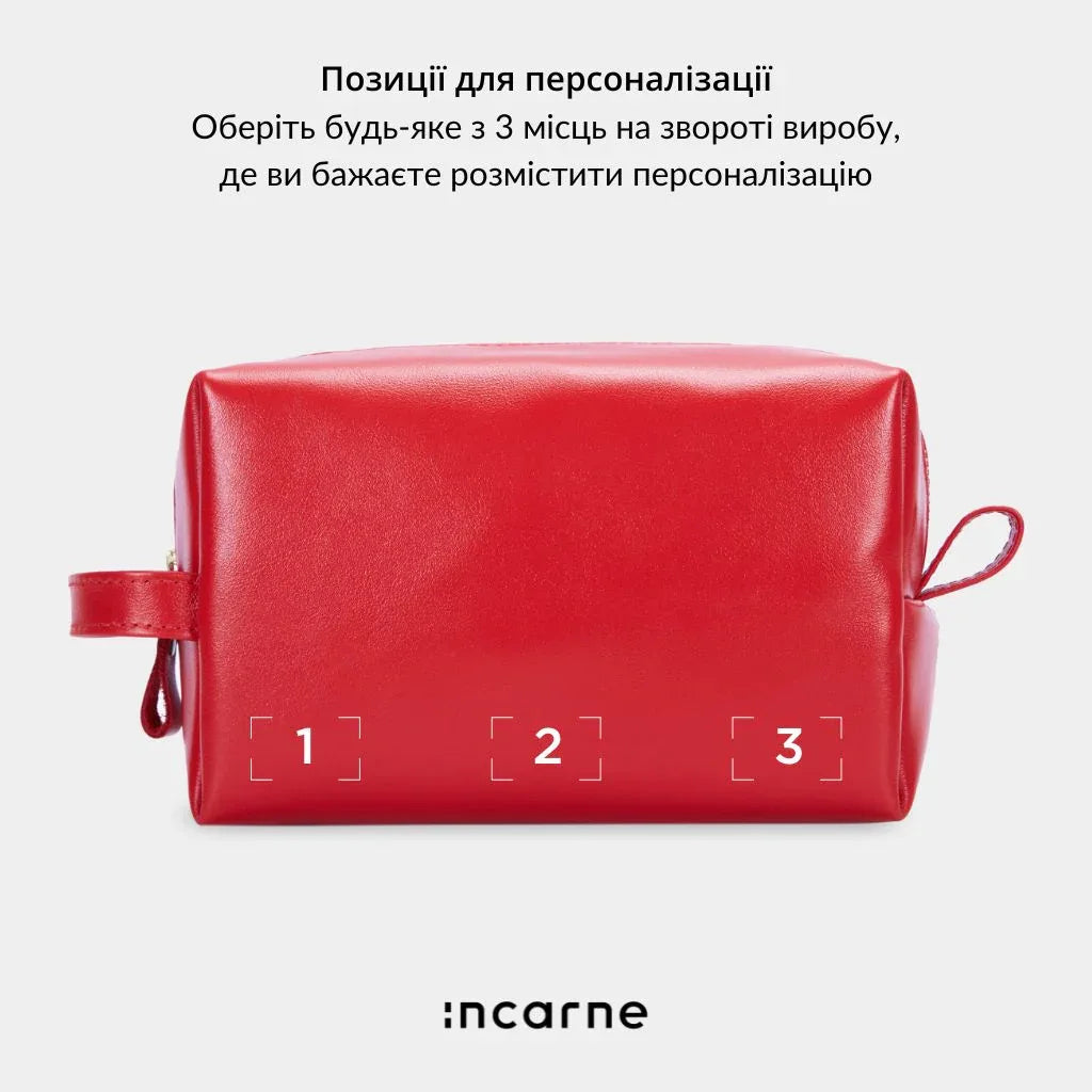 Косметичка-несесер Mirage від бренду INCARNE у мінімалістичному дизайні з натуральної шкіри