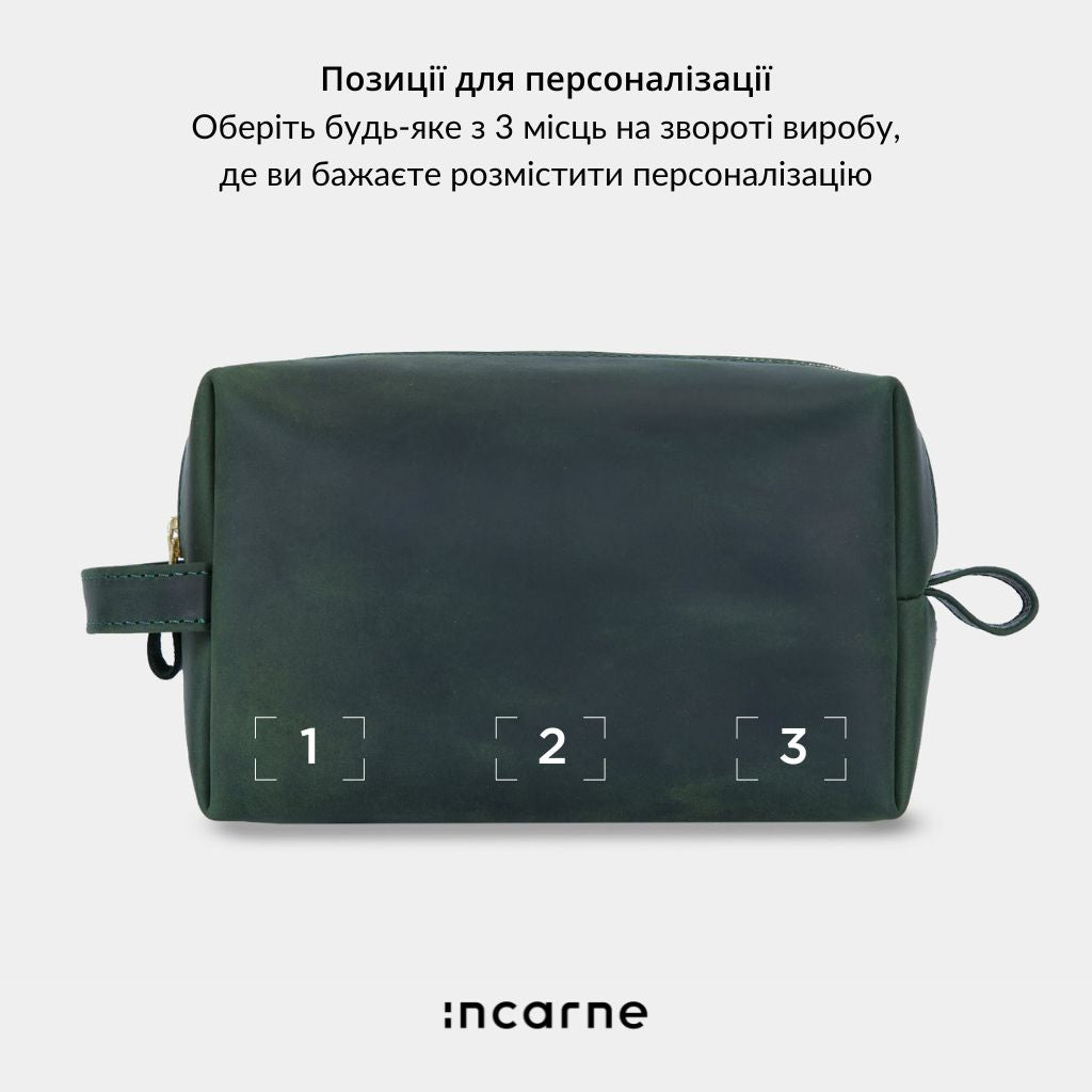 Комплект косметичок Mirage, зелений (вінтажний)