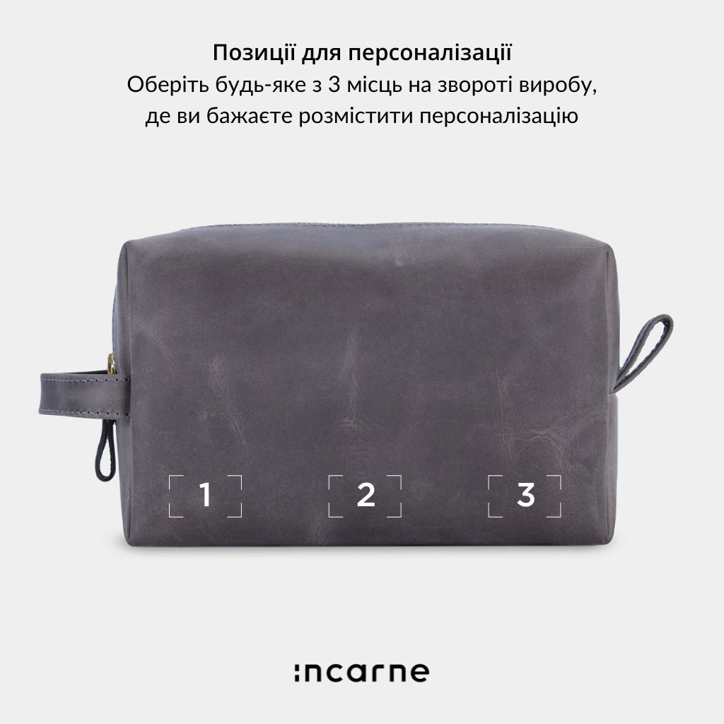 Косметичка Mirage, сірий (вінтажний)