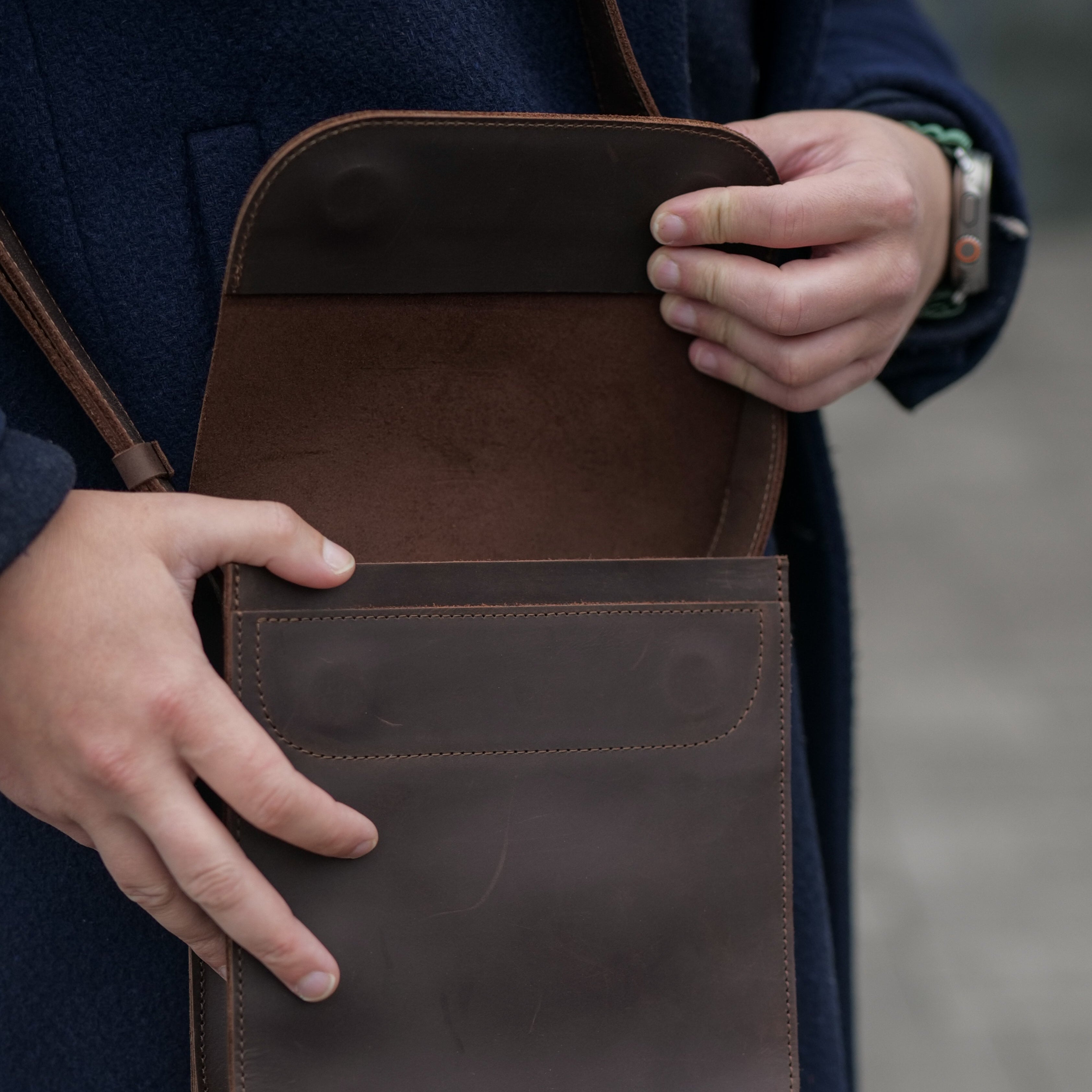 Мужская сумка Porter, коричневый (винтажный)