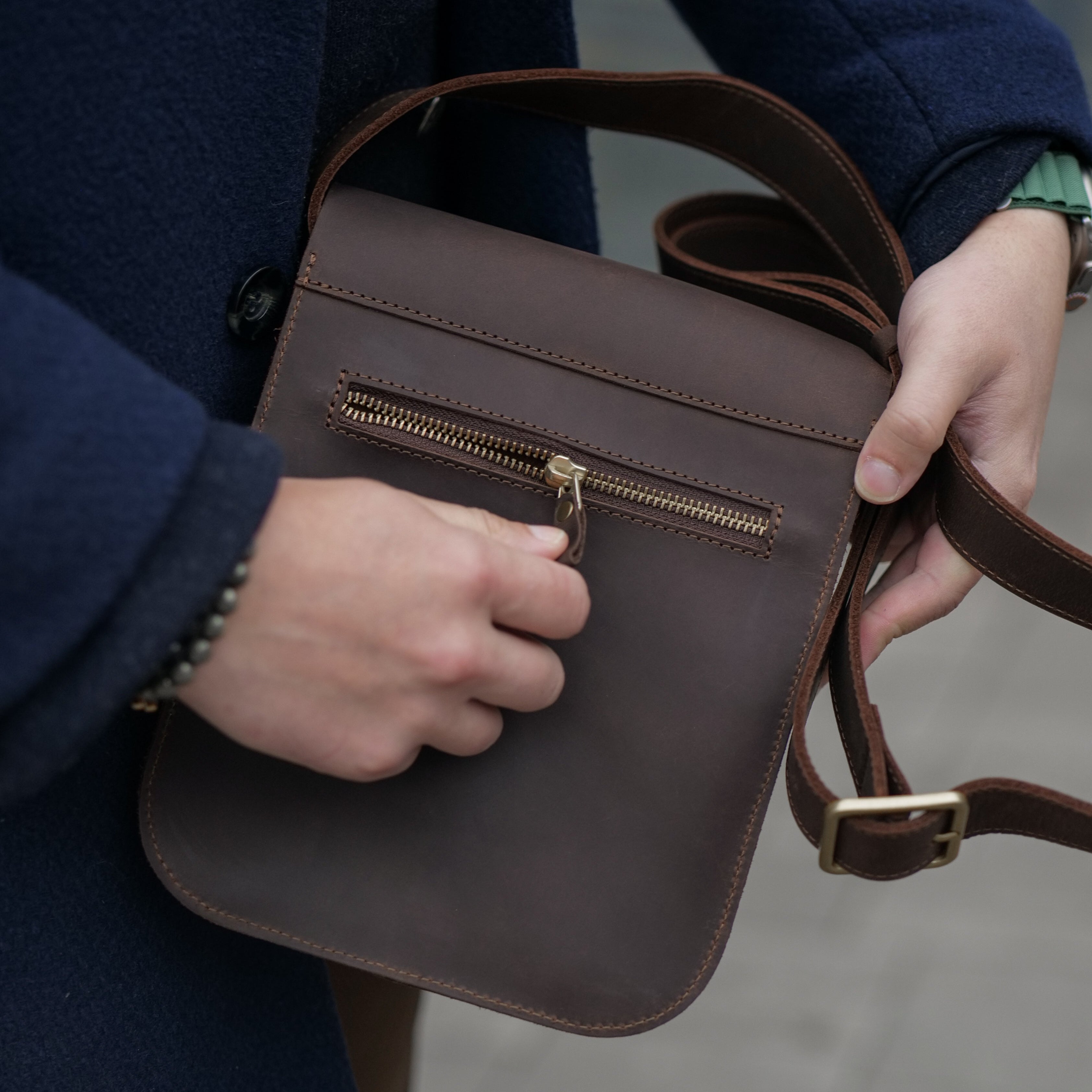 Мужская сумка Porter, коричневый (винтажный)