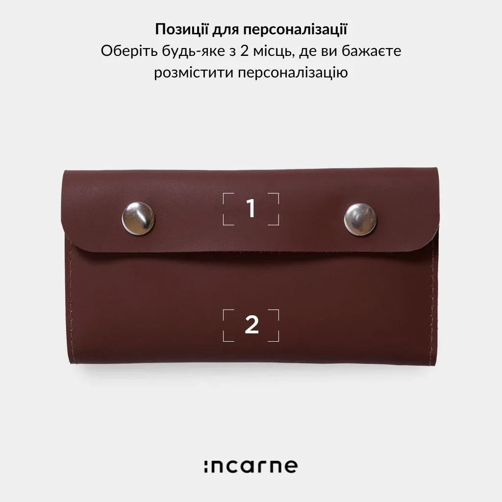 Стильний шкіряний органайзер для тютюну Roll Master коричневий, аксесуар для самокруток ручної роботи від INCARNE