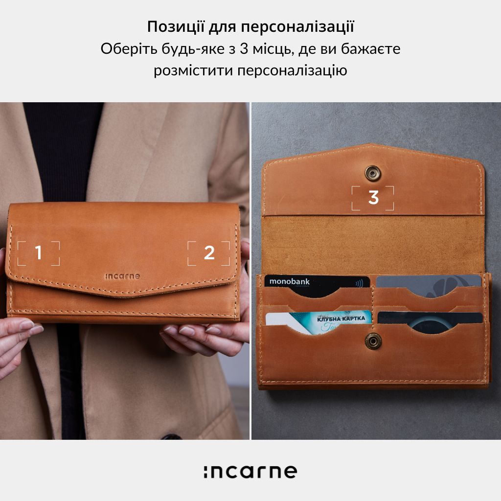 Гаманець Simple, коньяк (вінтажний)