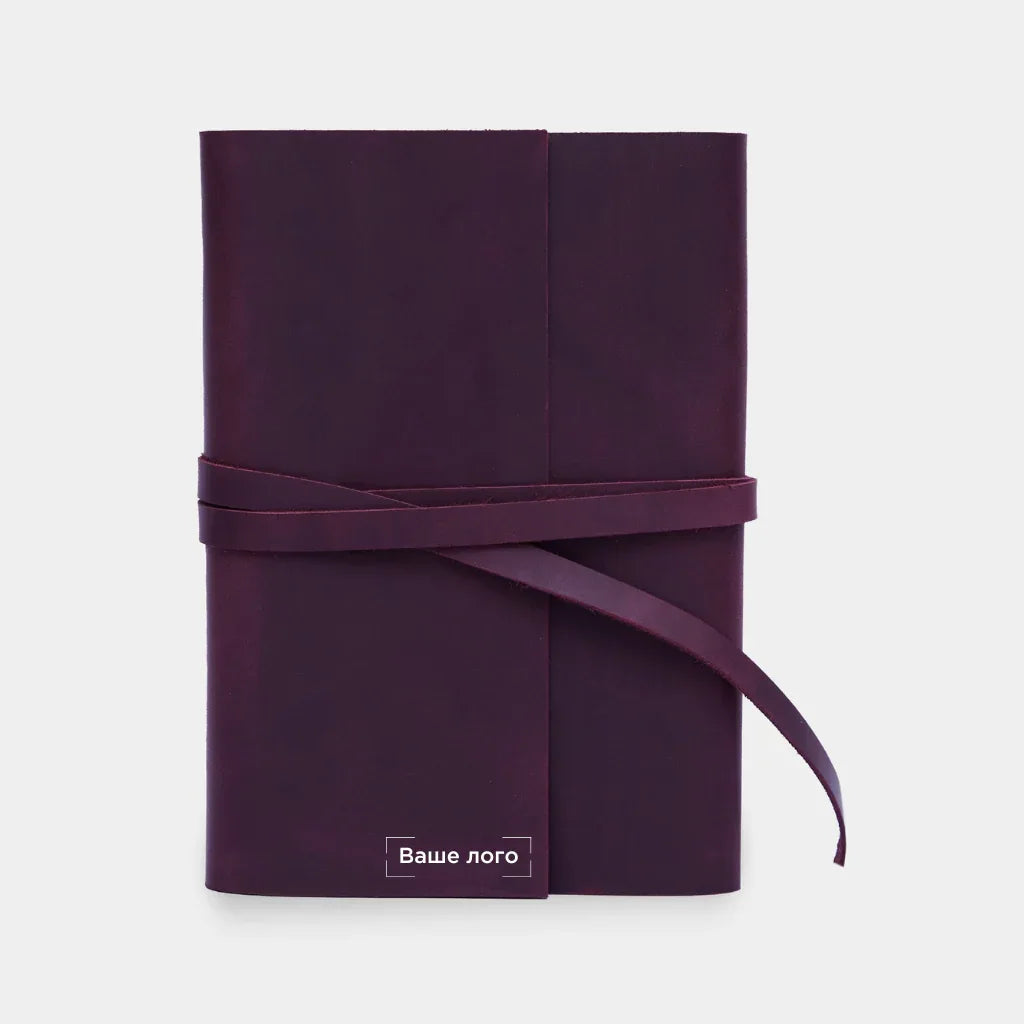 Приклади персоналізації шкіряної обкладинки Accent INCARNE з тисненням логотипу для корпоративних подарунків