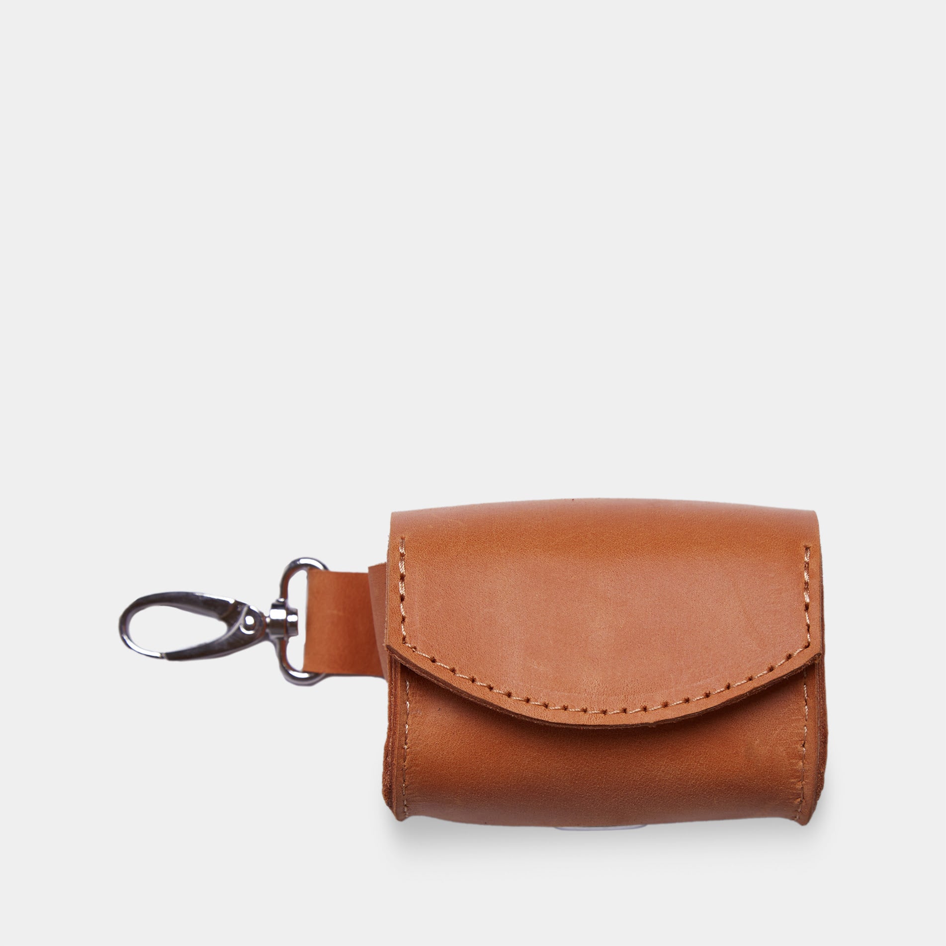 Сумка-брелок для гигиенических пакетов для выгула собак Easy Walk, коньяк (винтажный)