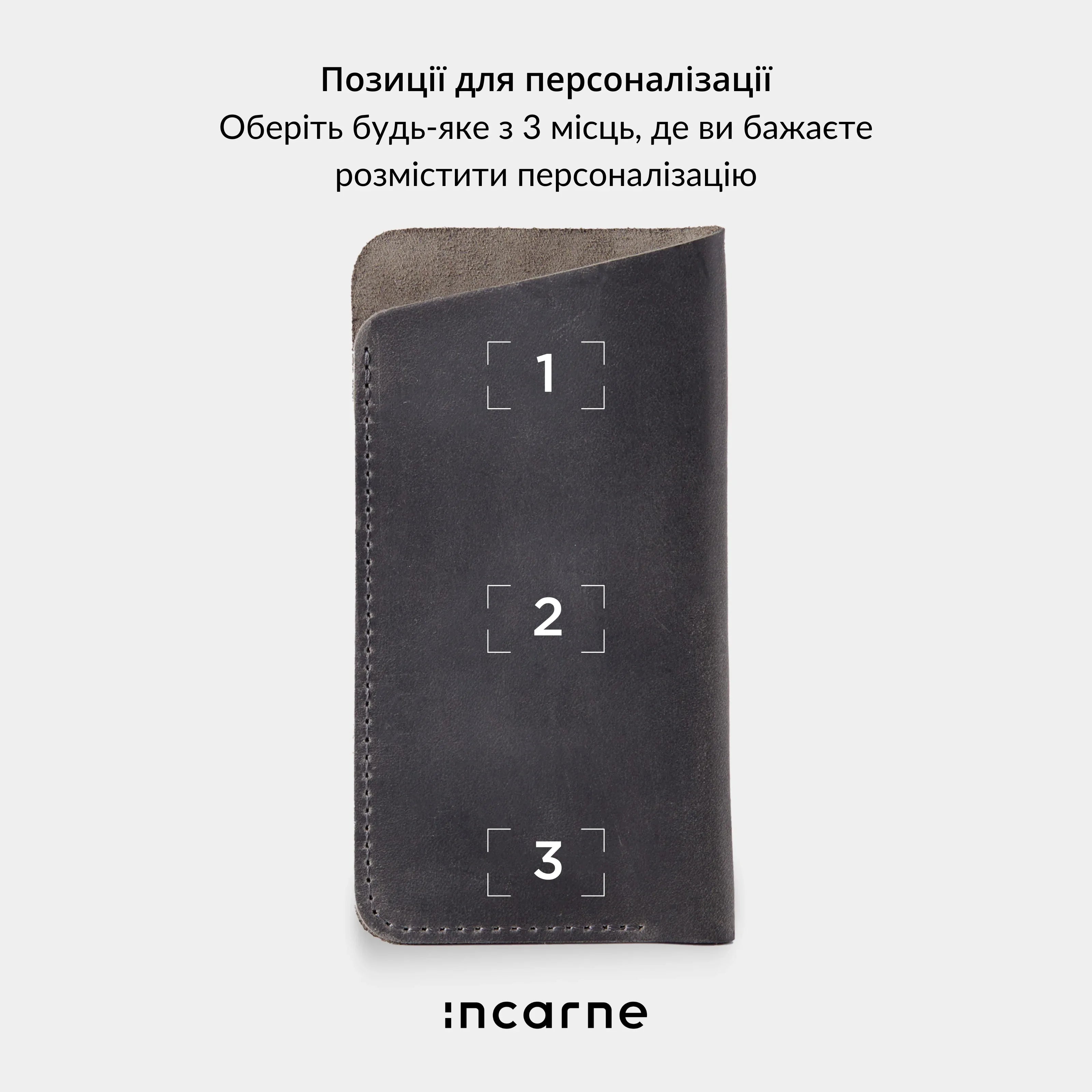 Фактура натуральної вінтажної сірої шкіри, з якої виготовлено чохол для окулярів Catch INCARNE