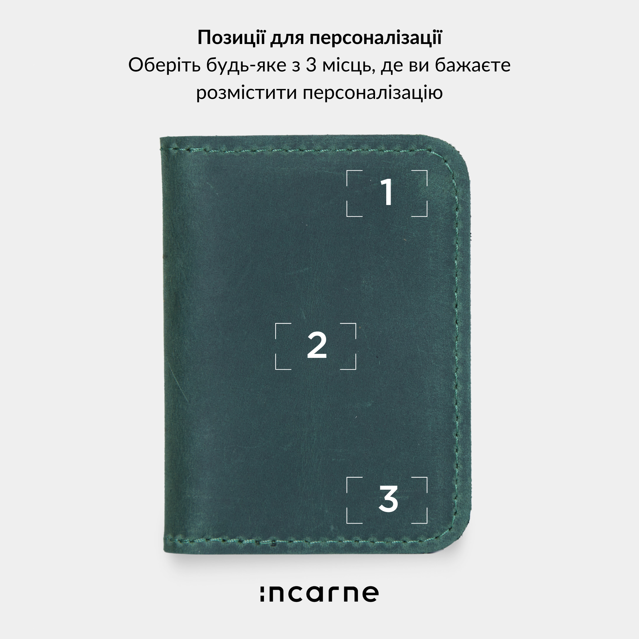 Обкладинка для ID-паспорта та водійського посвідчення, зелений (вінтажний)