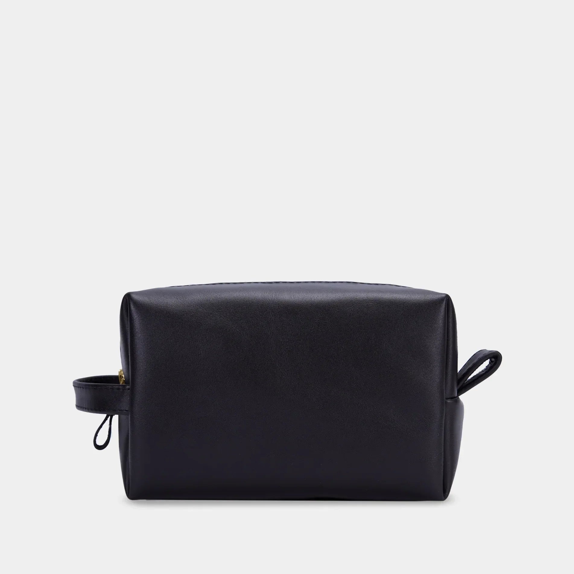 Місткий чорний шкіряний несесер Mirage унісекс для косметики та дорожніх аксесуарів