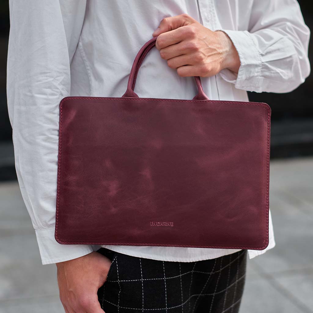 Шкіряний чохол для ноутбука з ручками «Стем» Stem