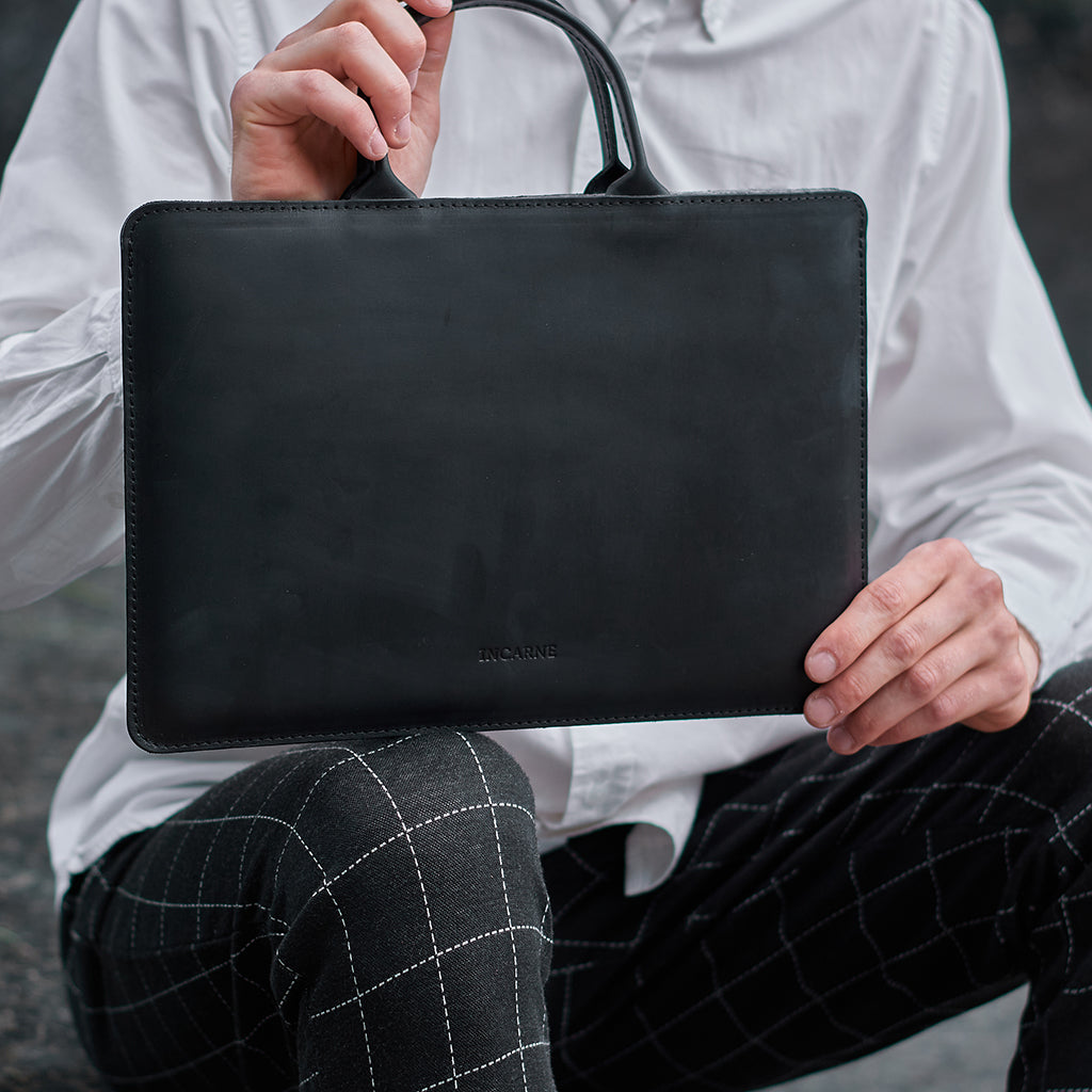 Шкіряний чохол для ноутбука з ручками «Стем» Stem