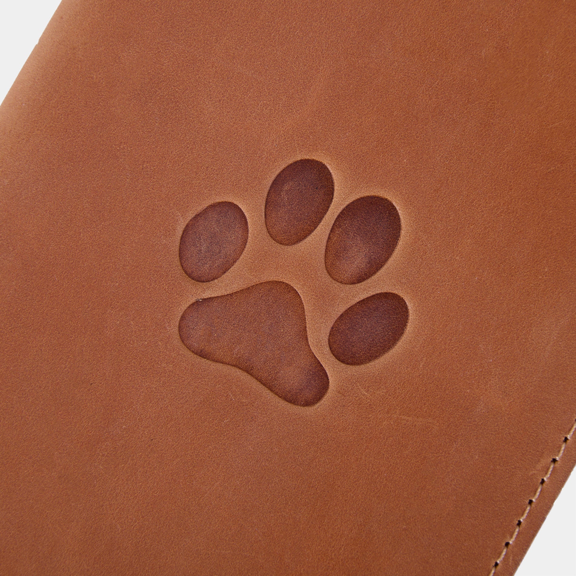 Обкладинка для ветеринарного паспорта Paw, коньяк (вінтажний)