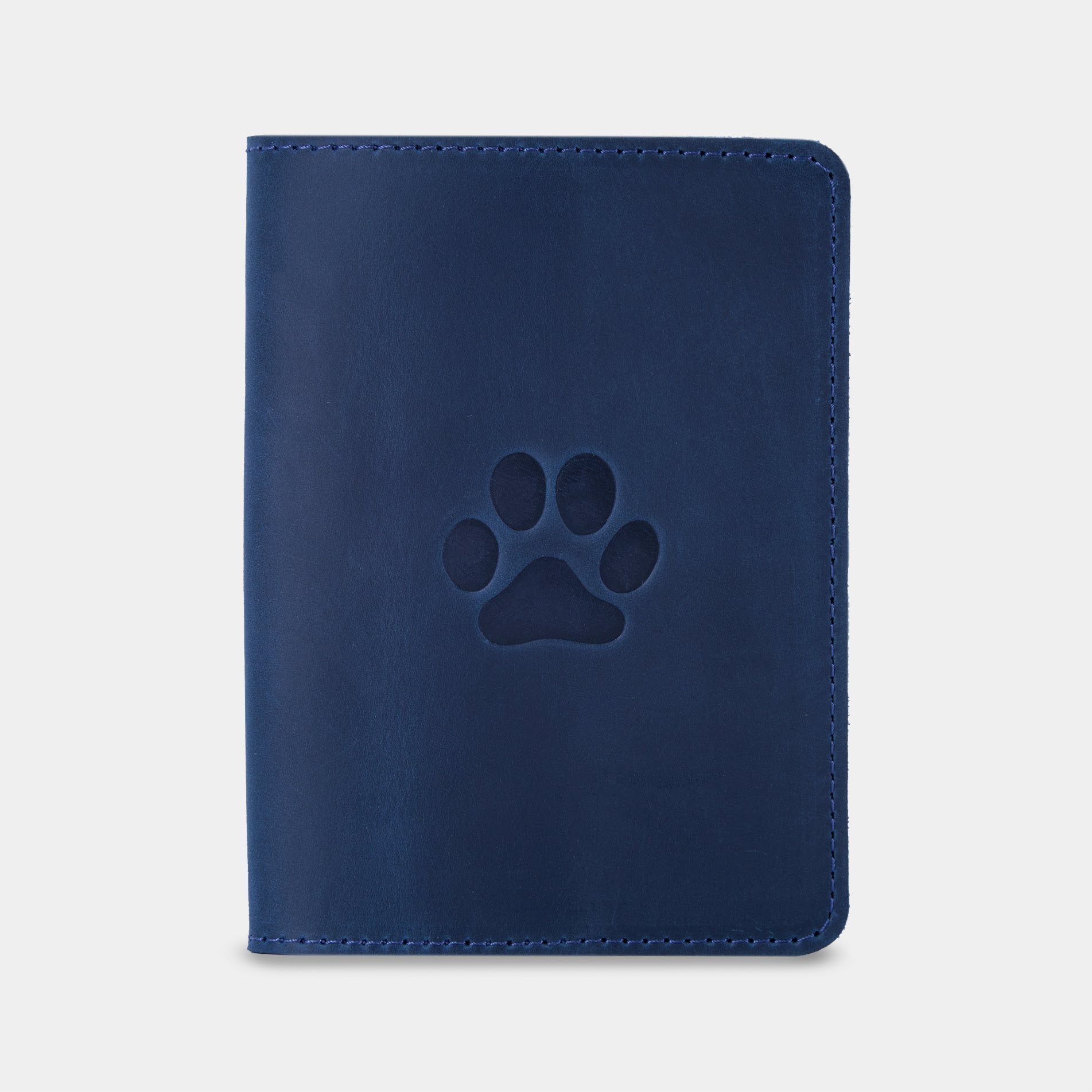 Обкладинка для ветеринарного паспорта Paw, синій (вінтажний)